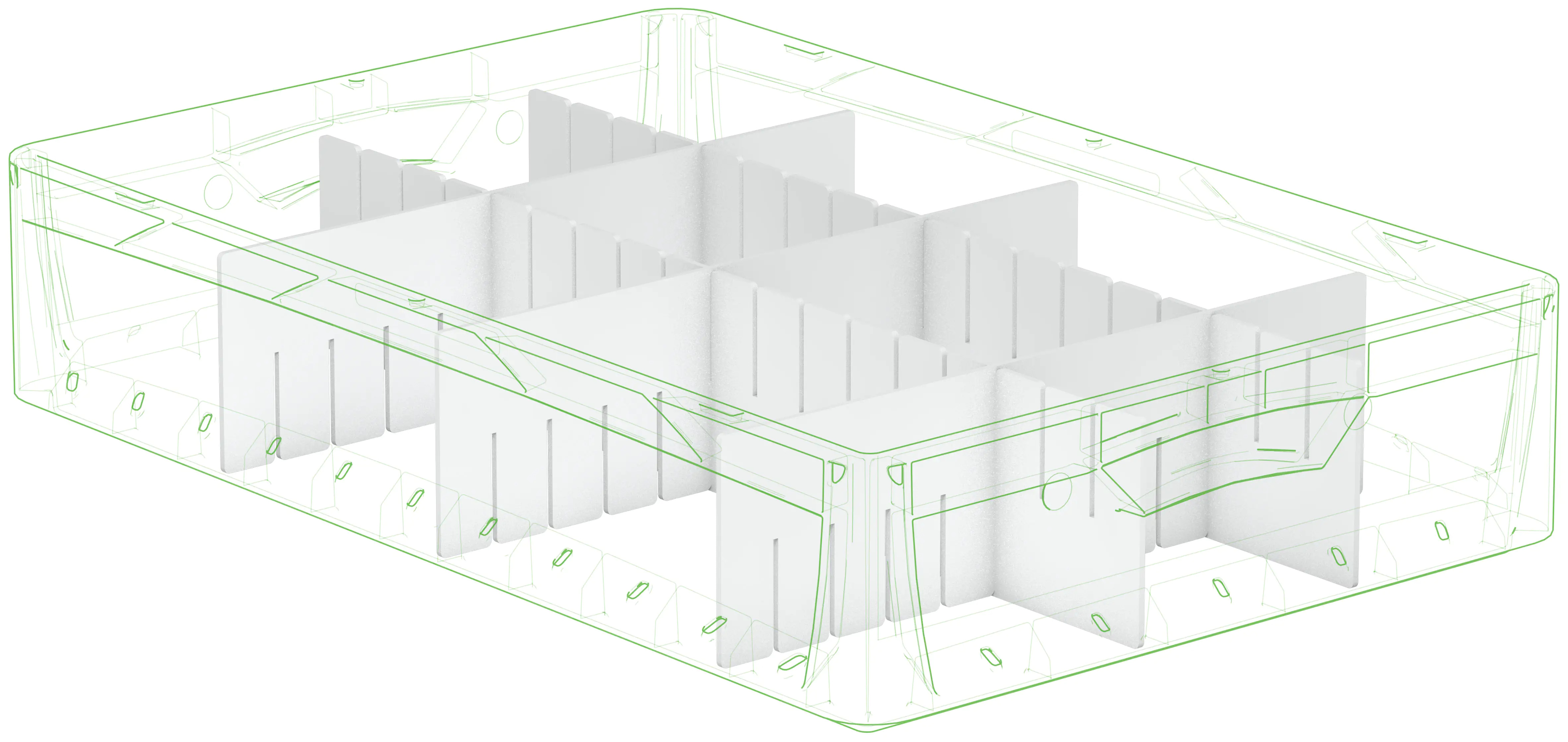 Surplus Systems Abtrenner für Eurobox 55,4 x 10 cm weiß Surplus Systems Abtrenner für Eurobox 55,4 x 10 cm weiß