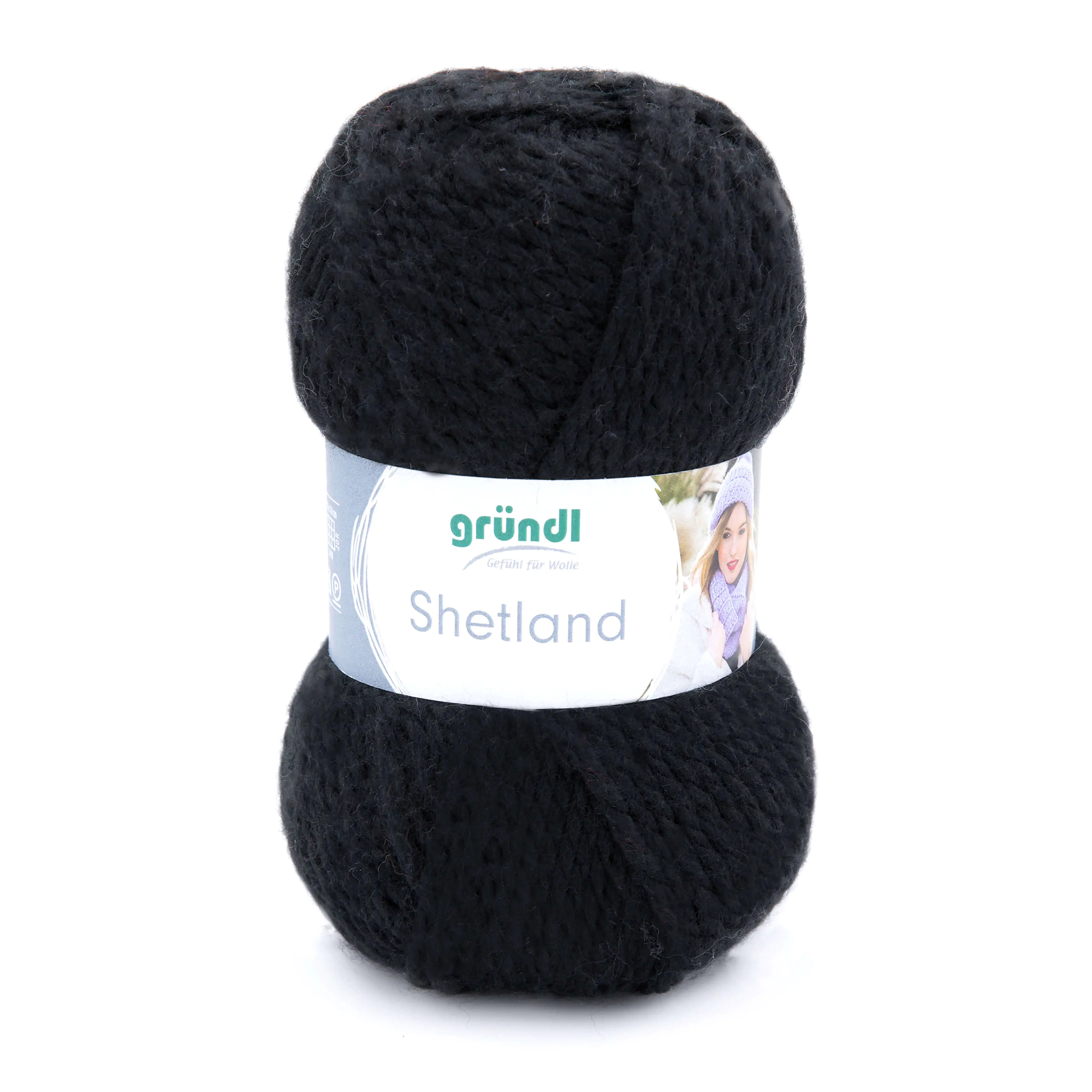 Gründl Wolle Shetland 100 g schwarz