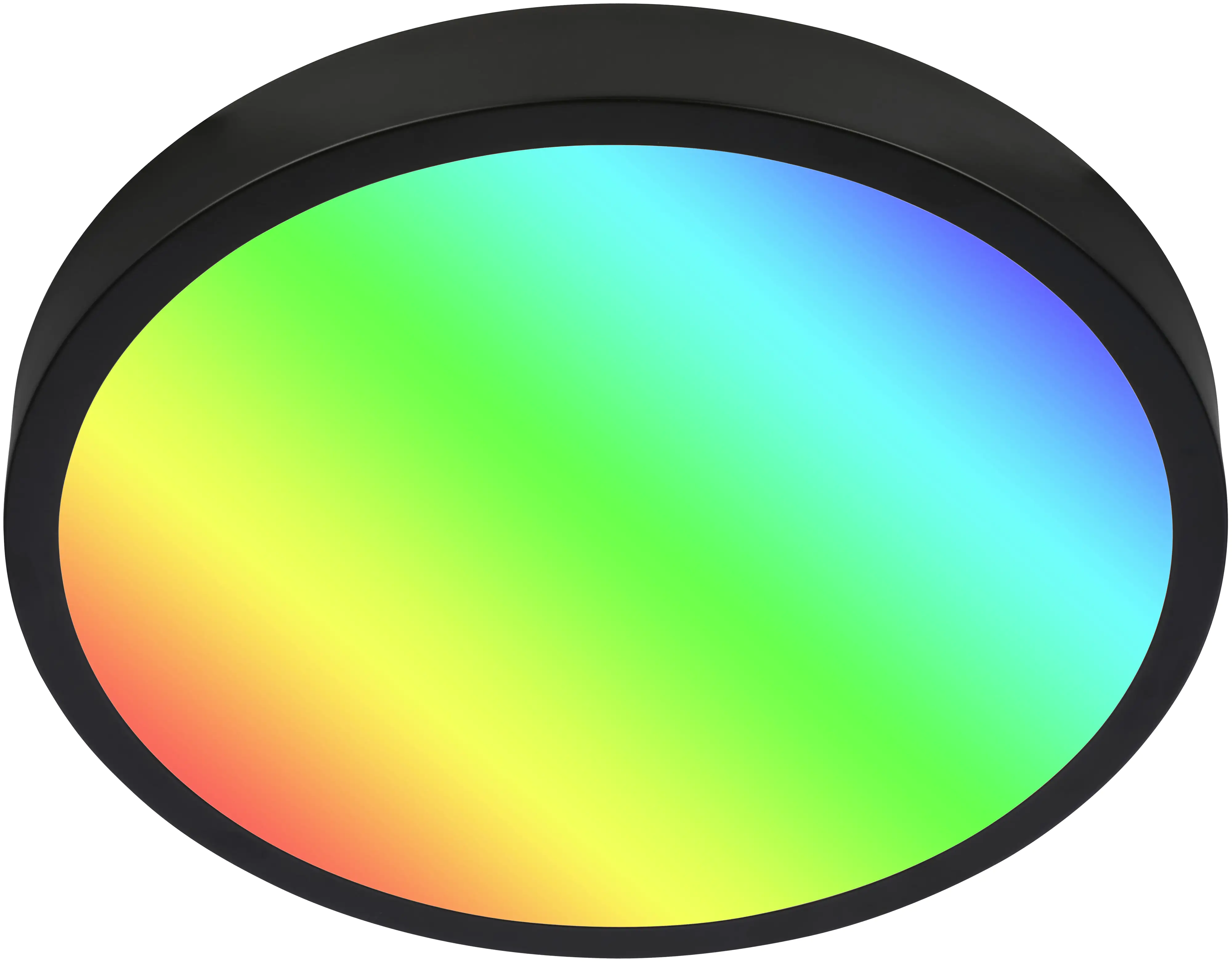 Briloner LED Deckenleuchte Runa Ø 38 cm, Metallrahmen schwarz, RGBW