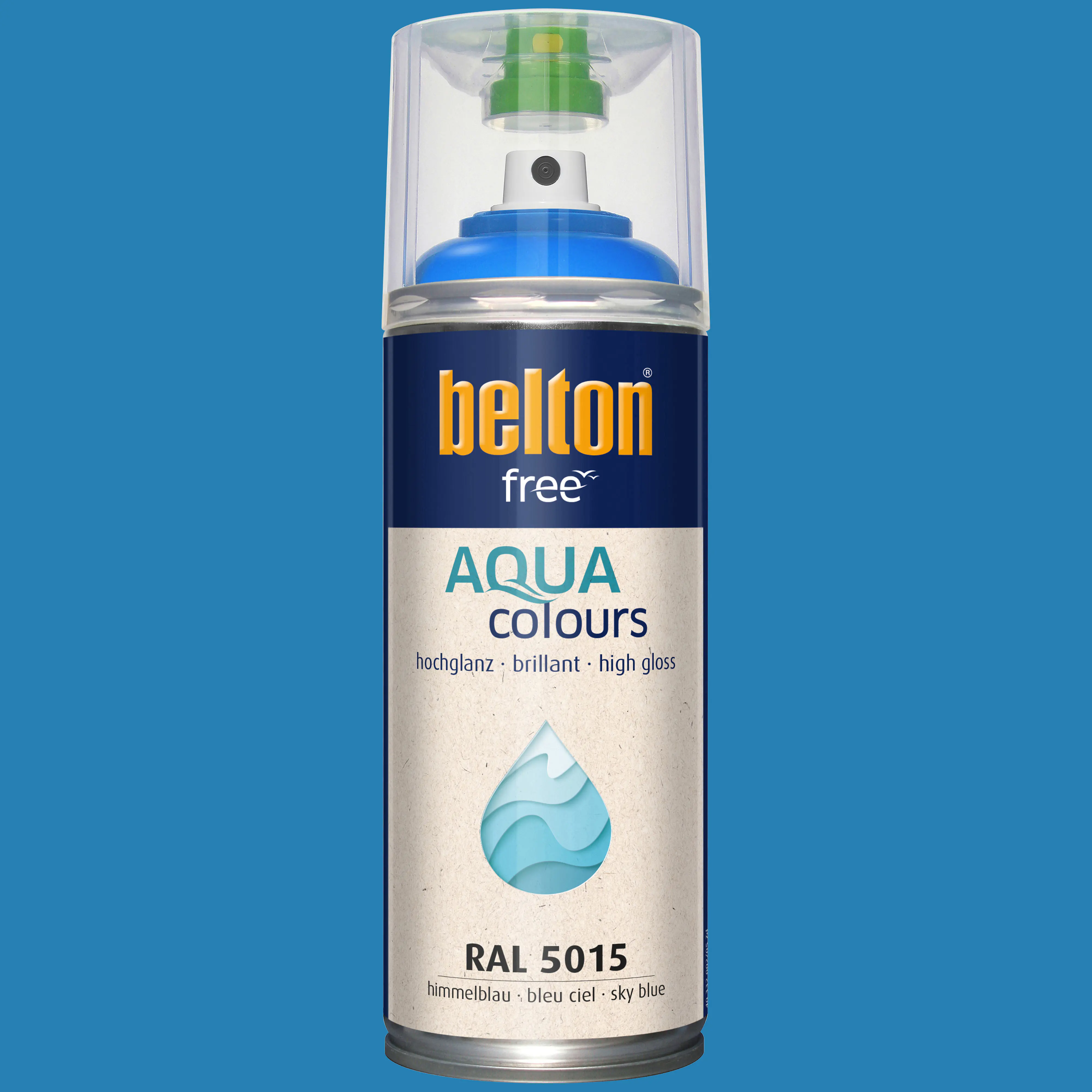 belton free Lackspray AQUAcolours 400 ml himmelblau hochglanz