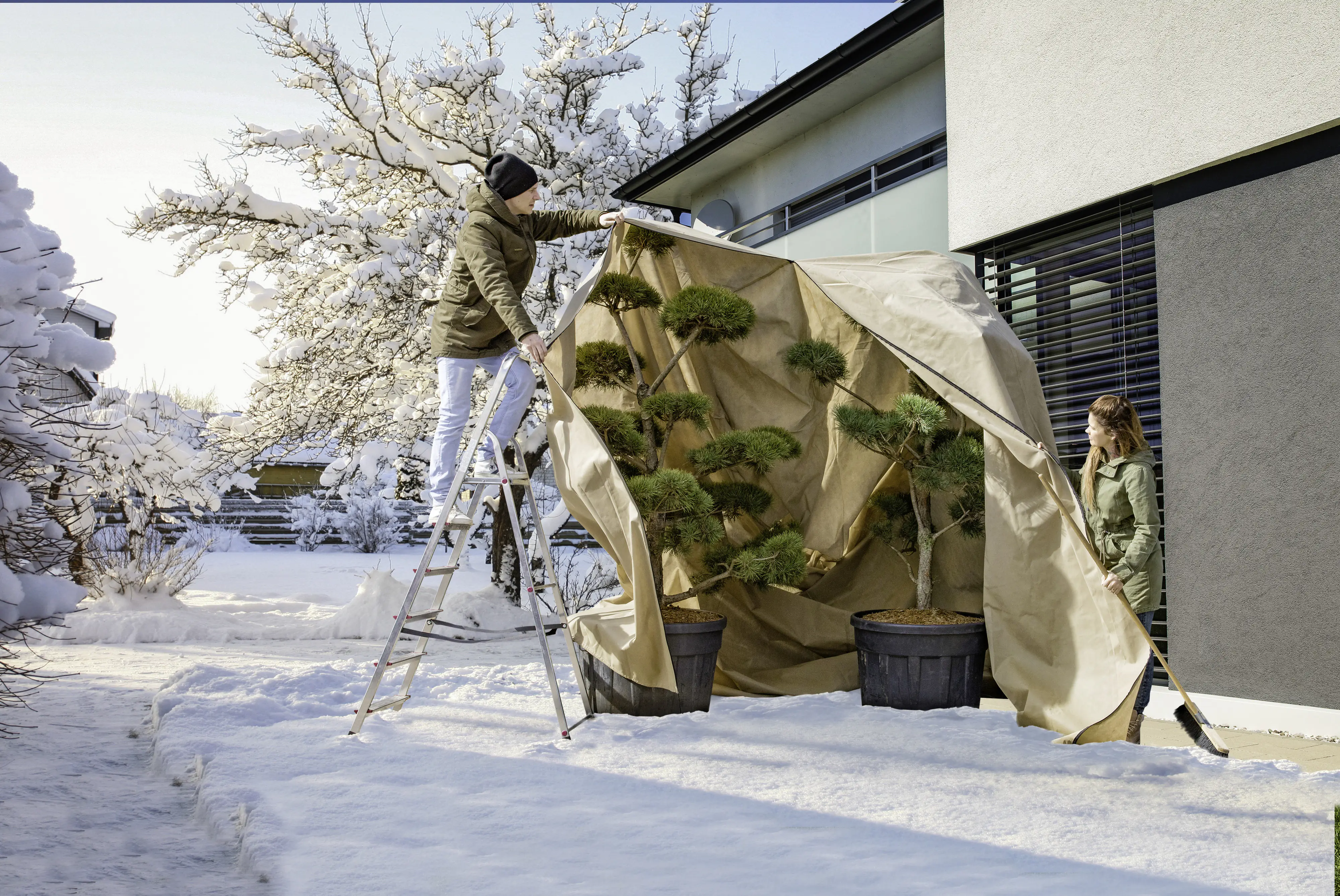 Windhager Vlieshaube Super-Protect XXXL 3,9 x 3,5 m, beige