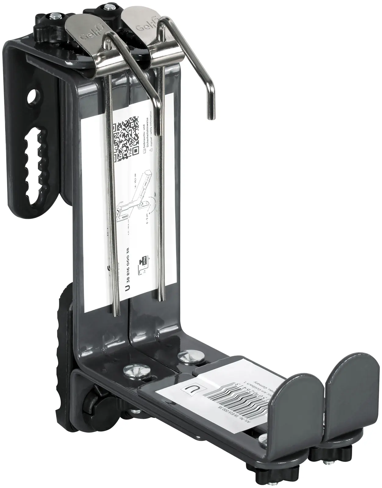 Geli Blumenkastenhalter universal Bandeisen 3-fach verstellbar anthrazit - 2 Stück