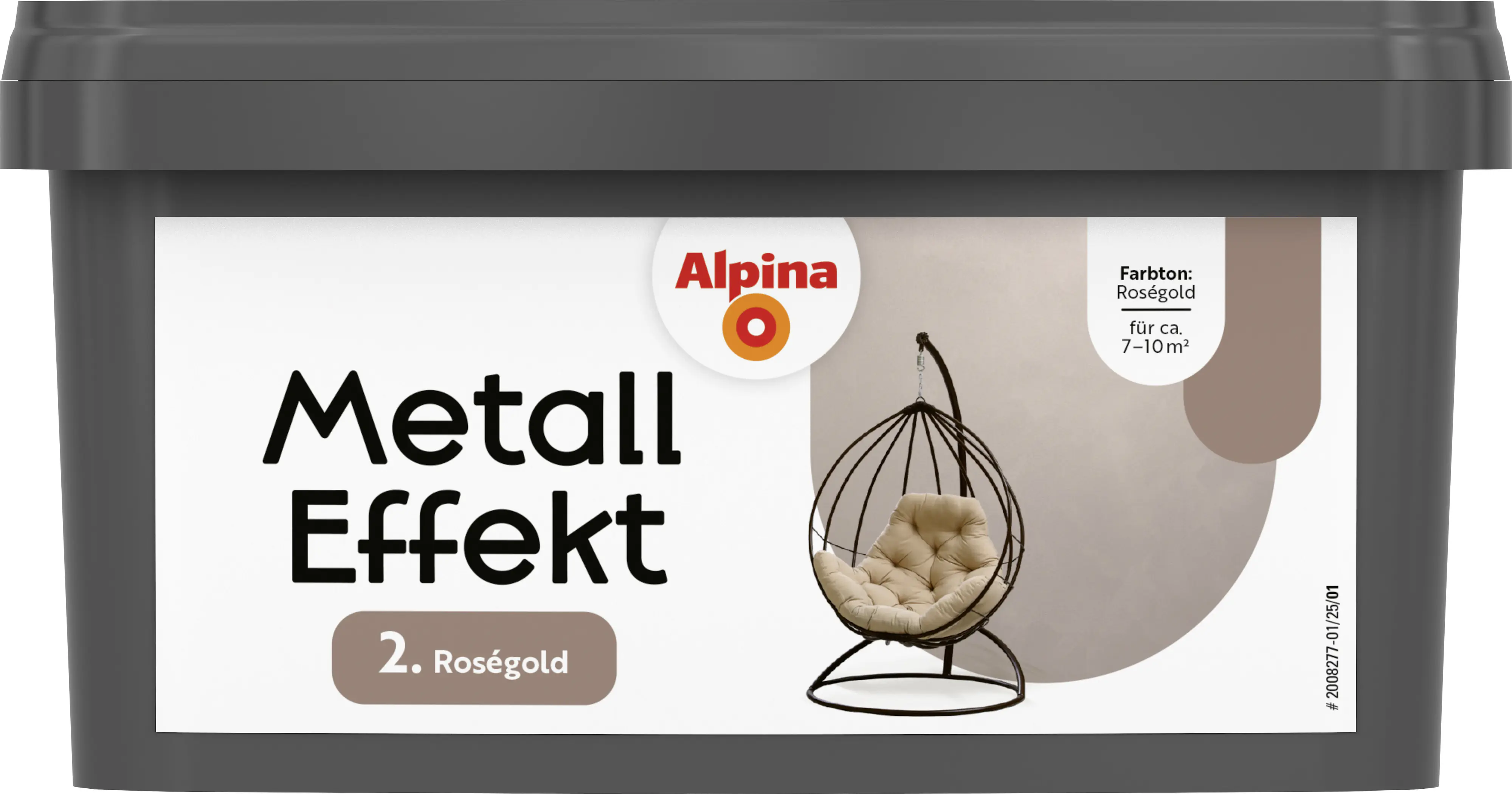 Alpina Wandfarbe Metall Effekt roségold 1 L