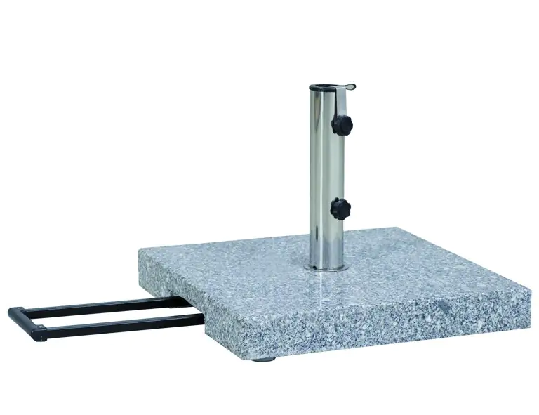 Siena Garden Granitständer Trolley eckig 45 kg, mit Trolley-Auszug u.Rollen