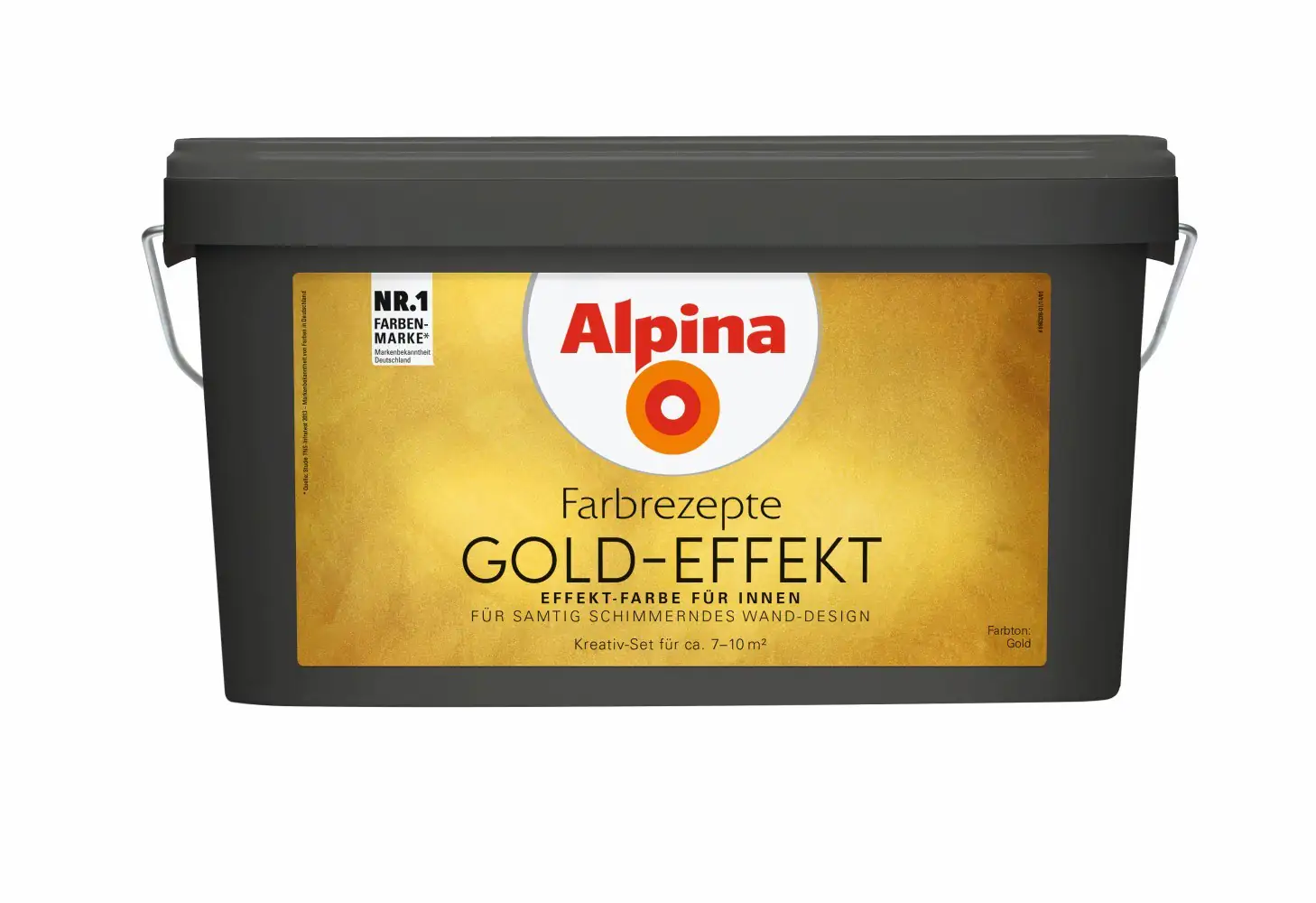 Alpina Innenfarbe Gold-Effekt 3 L Basis und 1 L Finish, samtig-schimmernd Alpina Innenfarbe Gold-Effekt 3 L Basis und 1 L Finish, samtig-schimmernd