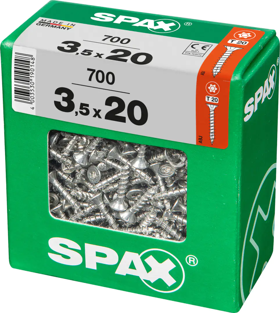 Spax Universalschrauben 3.5 x 20 mm TX 20 - 700 Stk.