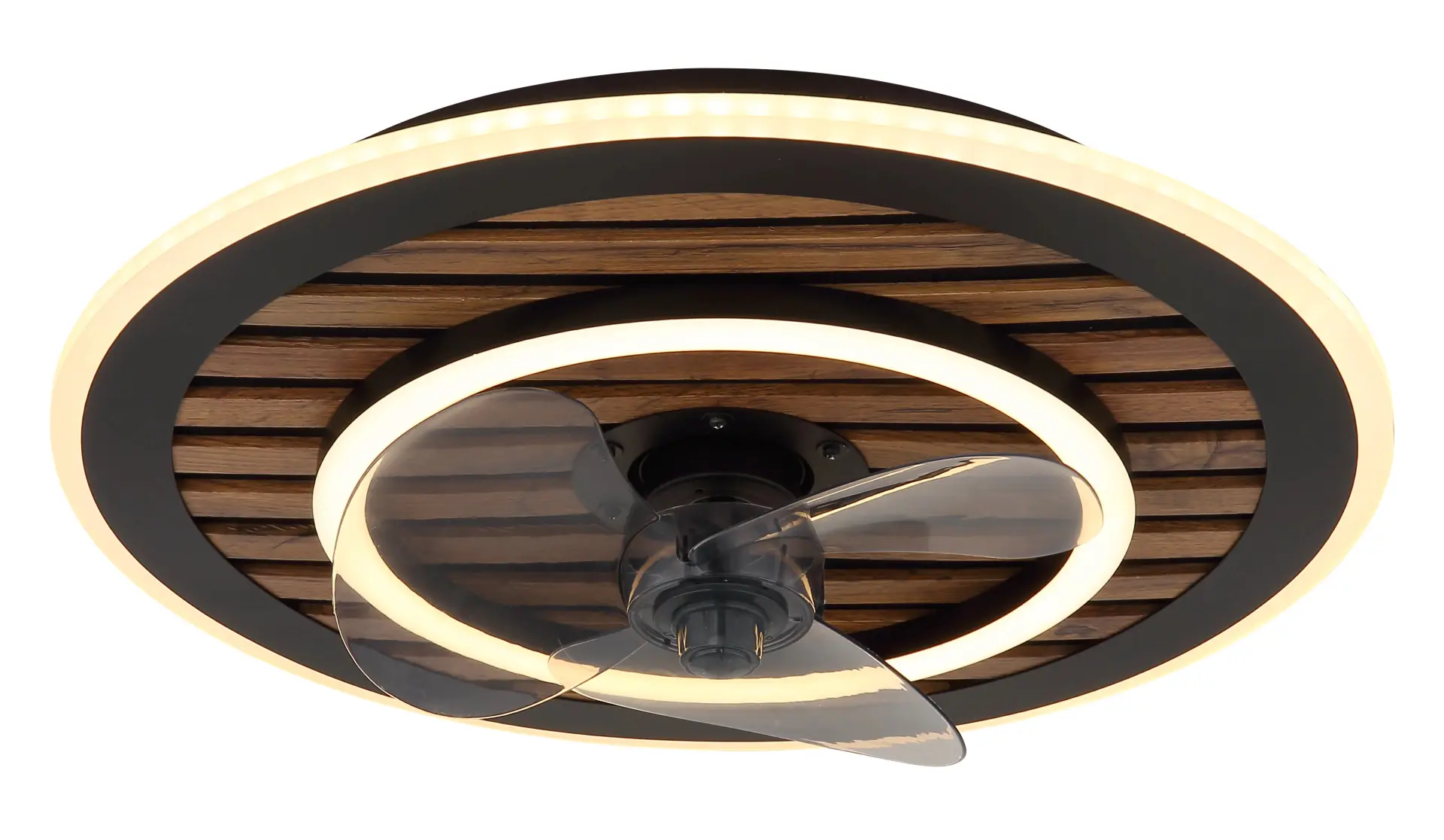 Globo Deckenventilator Trevino Ø 49 cm 36 W holz CCT