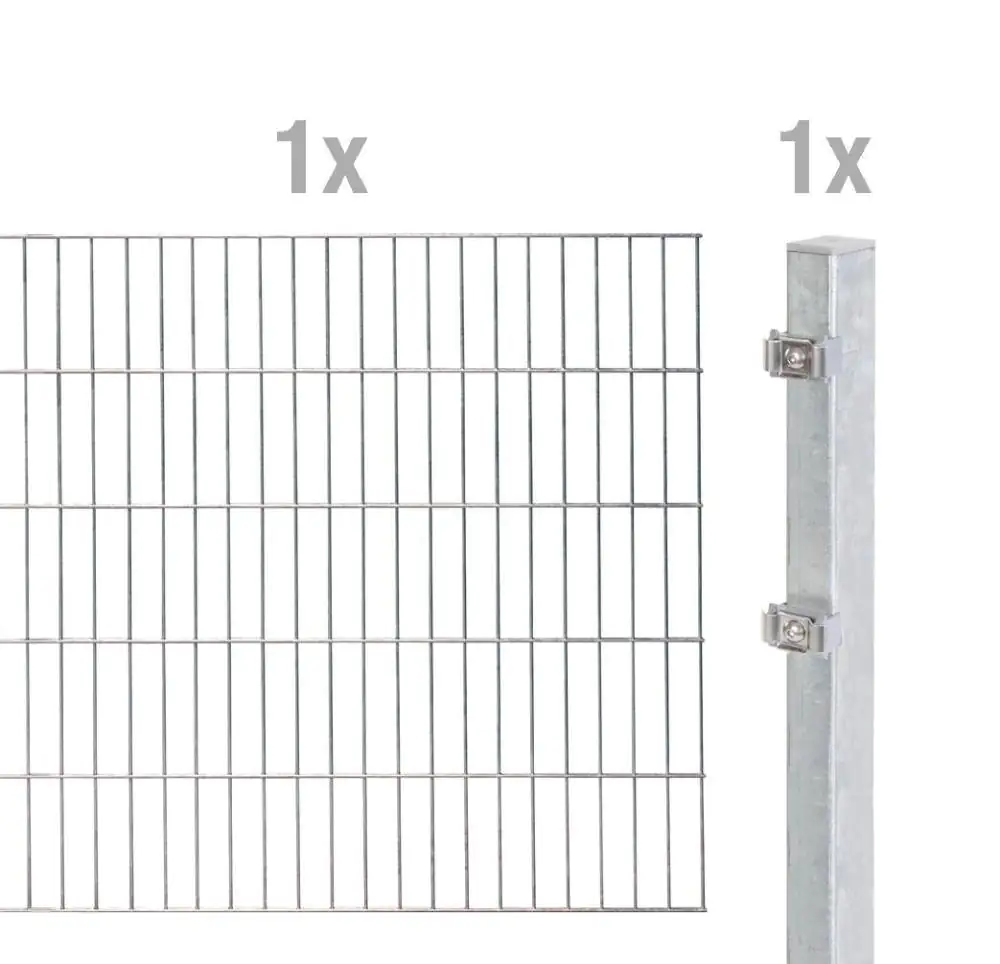 Alberts Anbauset Doppelstabmatten 2 m 80 cm 6/5/6 feuerverzinkt
