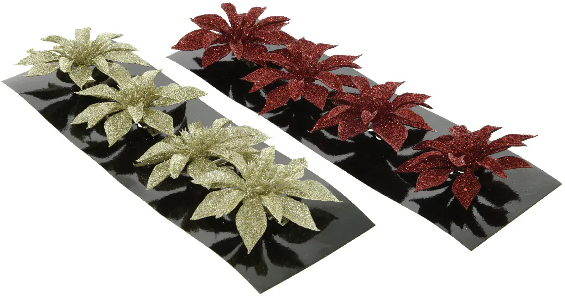 Kaemingk Weihnachtsblume Poinsettia Ø 8 cm verschiedene Farben