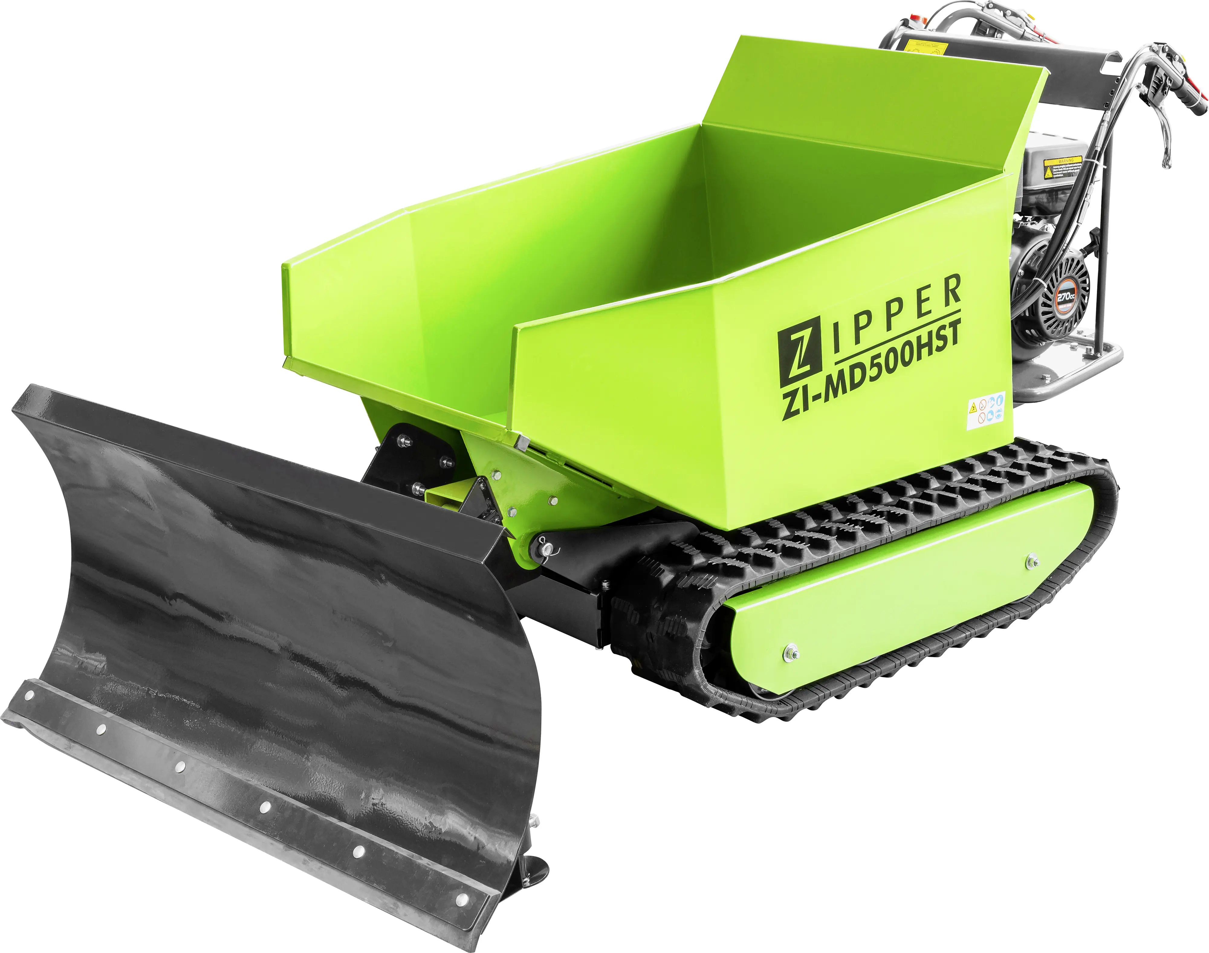 Zipper Miniraupendumper ZI-MD500HST 6,8 kW 500 kg inkl. Schneeschild