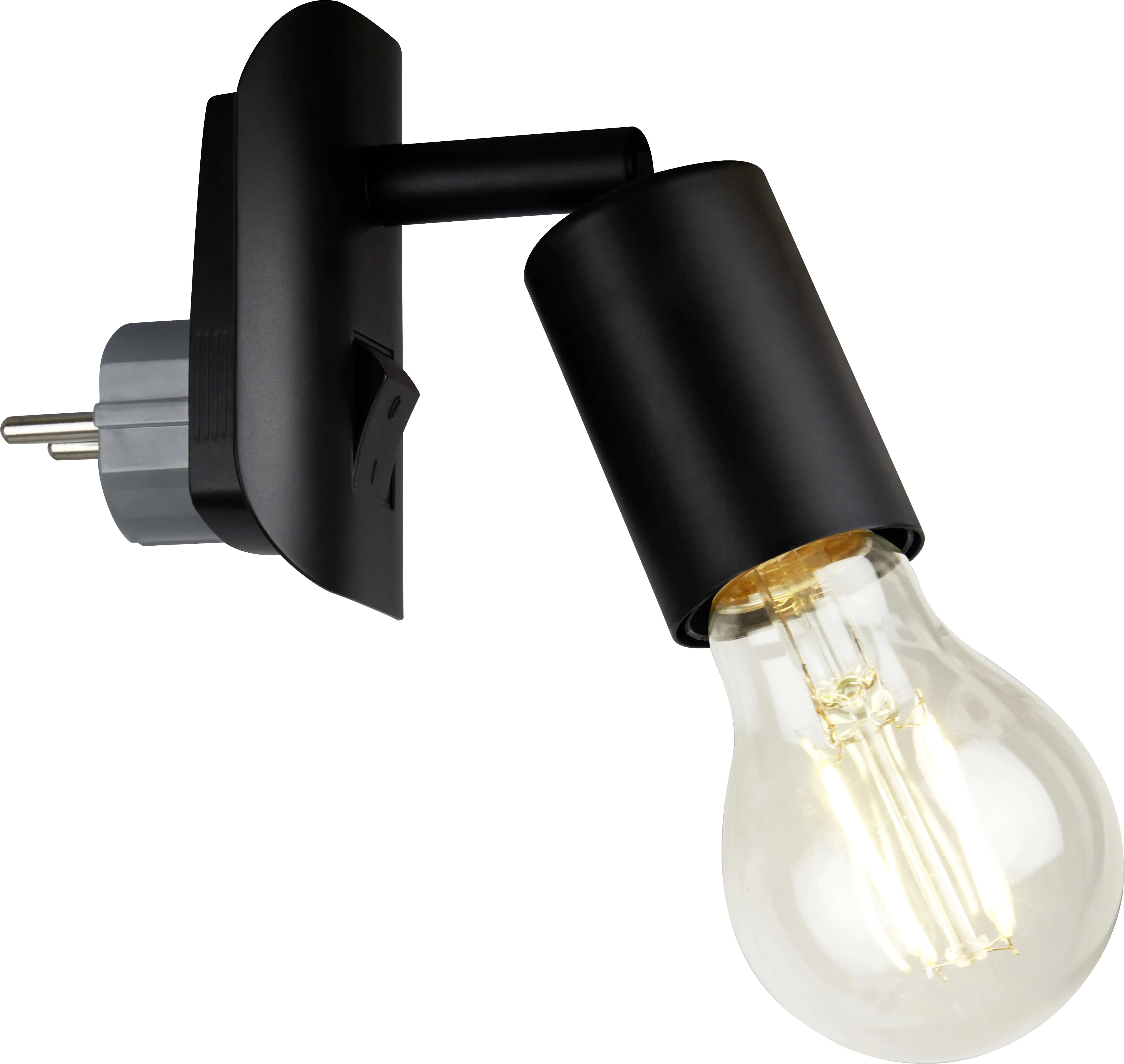 Briloner Steckerleuchte Batita schwarz E14, max. 25 W Briloner Steckerleuchte Batita schwarz E14, max. 25 W