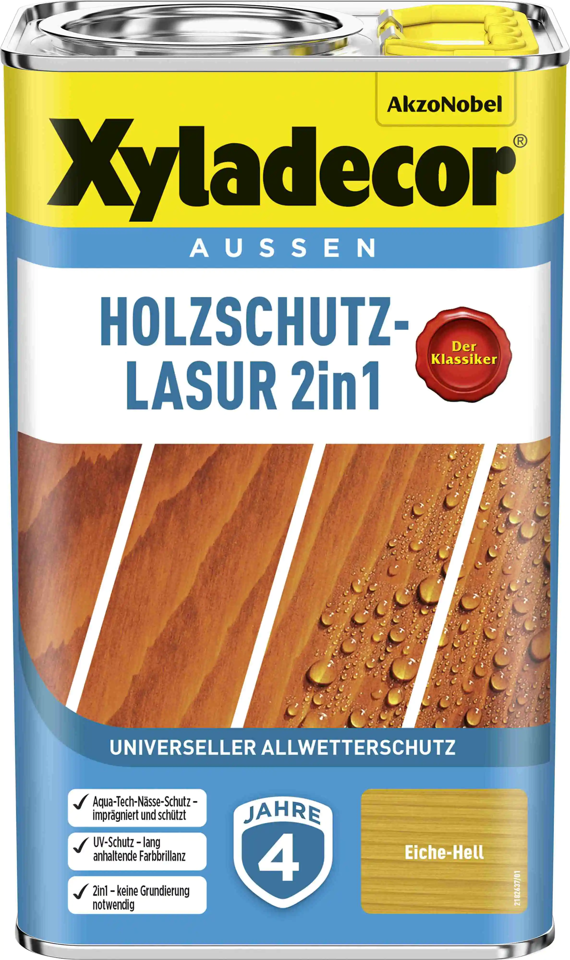 Xyladecor Holzschutzlasur 2,5 L eiche hell 2in1 Xyladecor Holzschutzlasur 2,5 L eiche hell 2in1