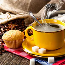 Deco-Glas Bild - Kaffee 30 x 30 cm