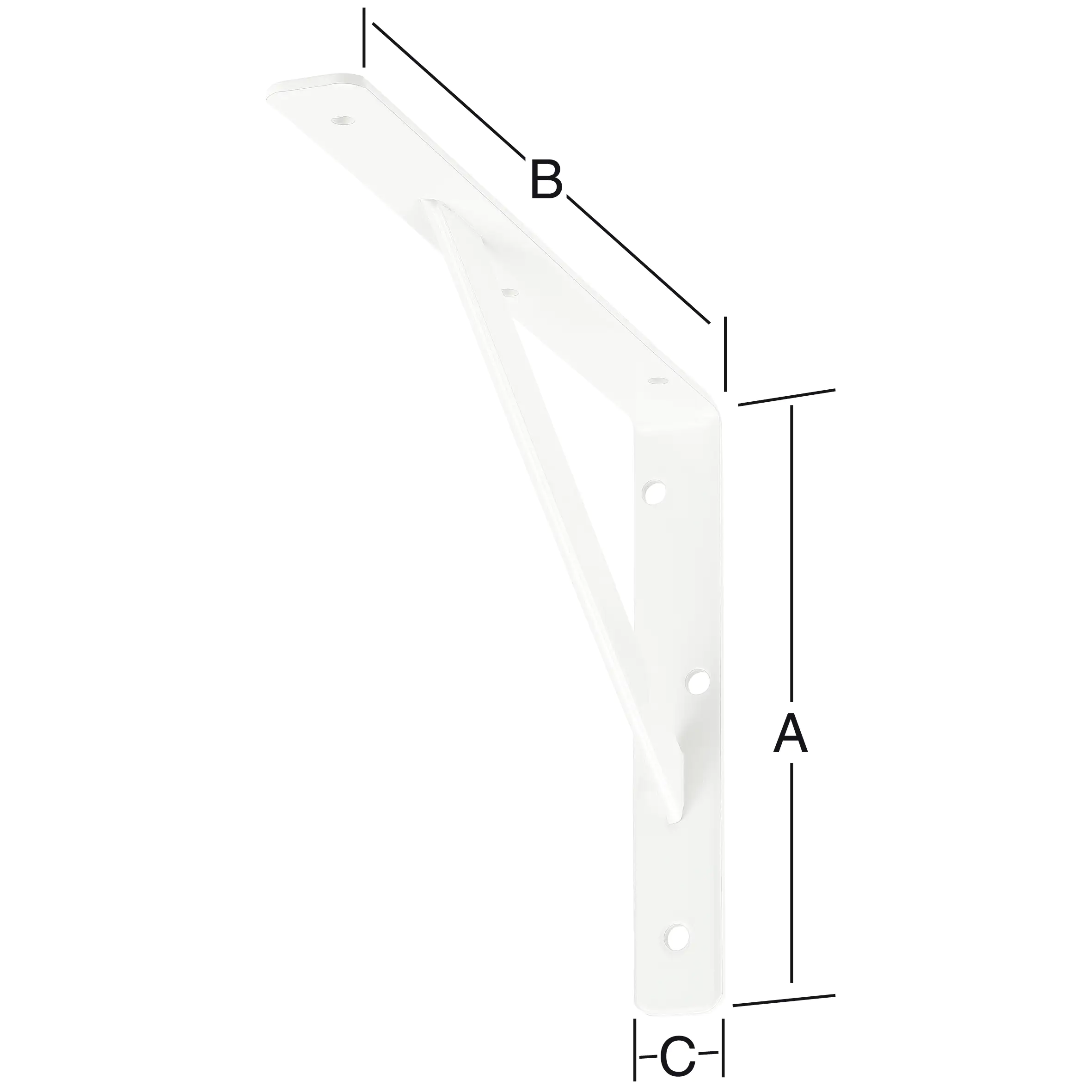Vormann Stegkonsolen weiß 25 x 15 cm