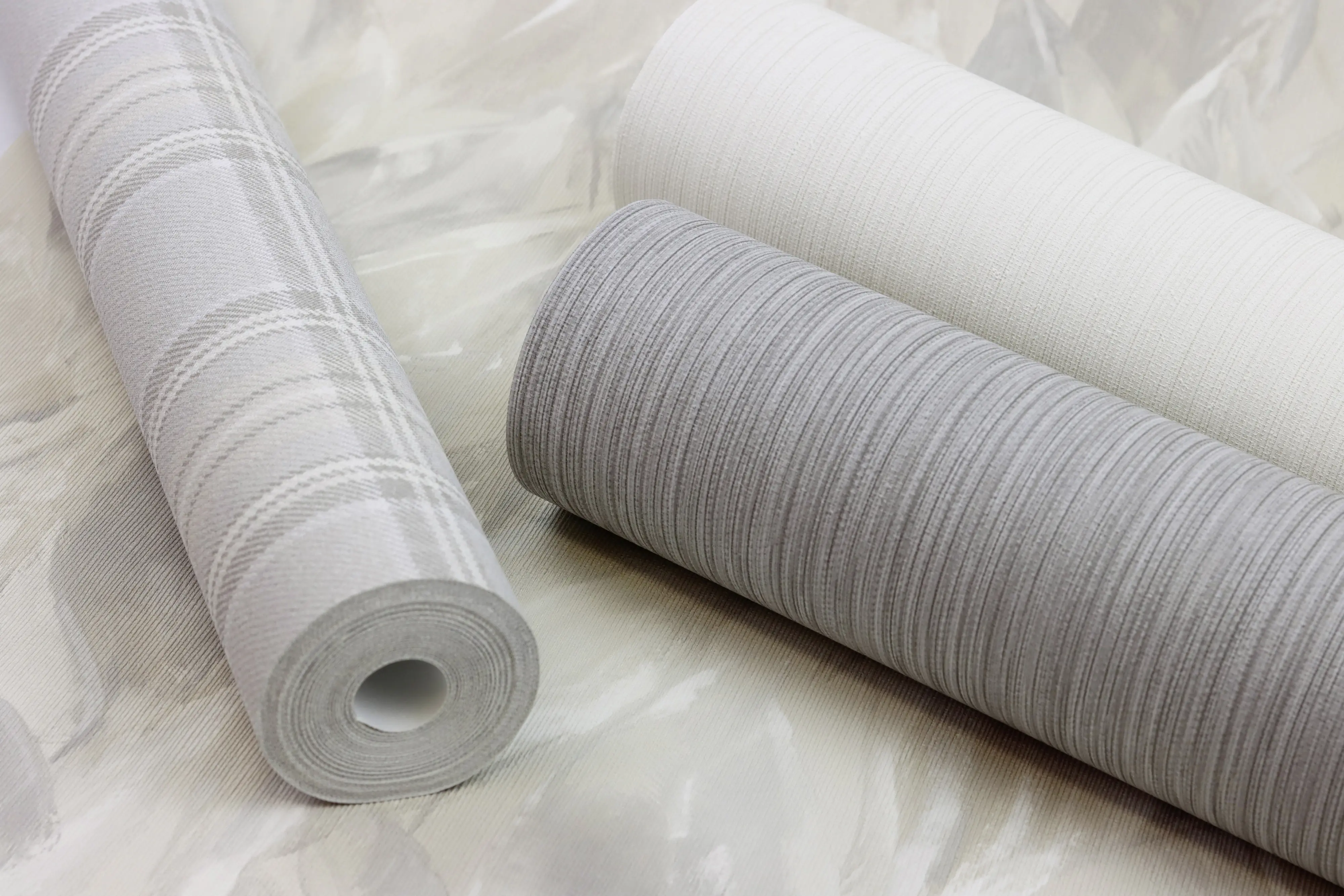 Rasch Vliestapete 537680 Grau-Hellgrau Uni 10,05 m x 0,53 m