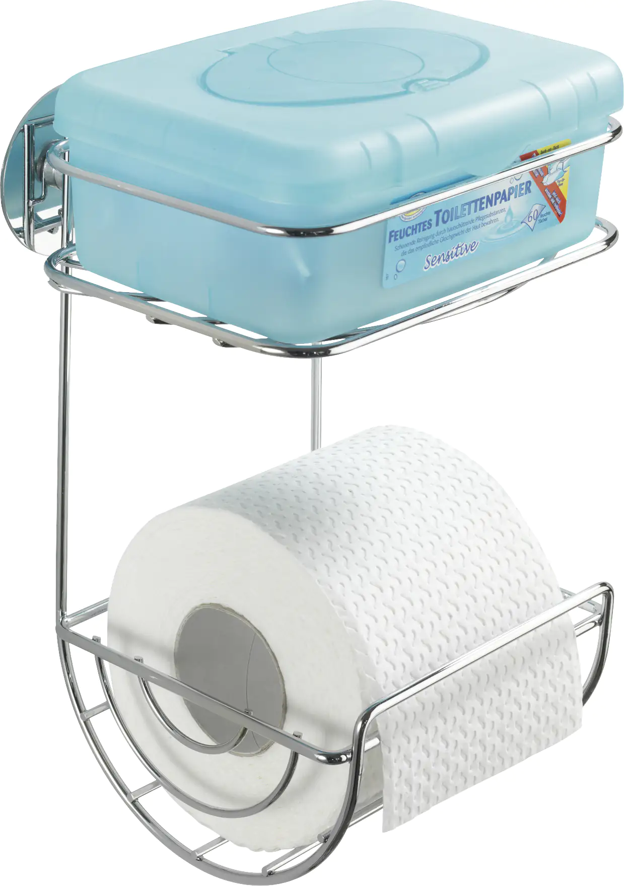 Wenko Toilettenpapierhalter mit Ablage Turbo-Loc