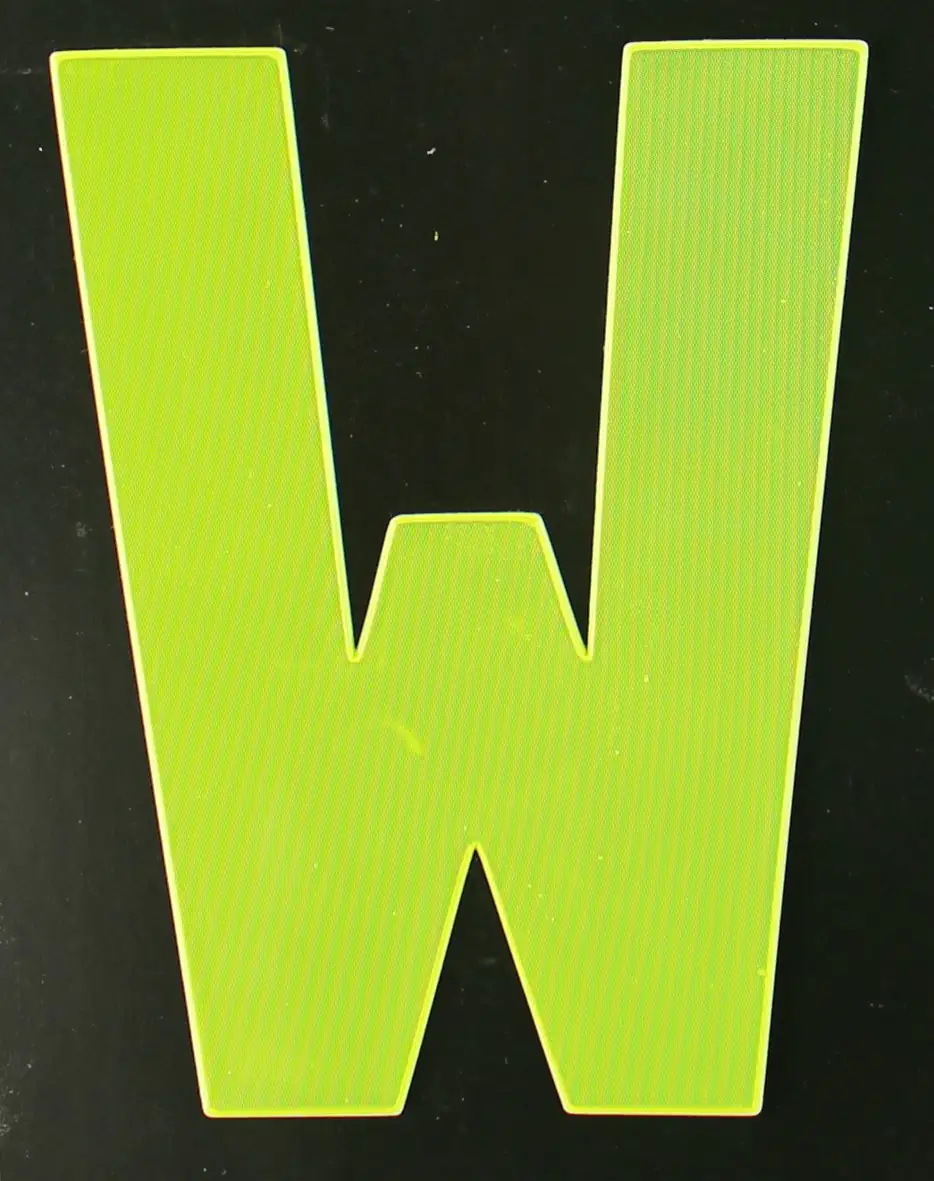 4004947548881 Conacord Reflektierender Klebebuchstabe W gelb "W"