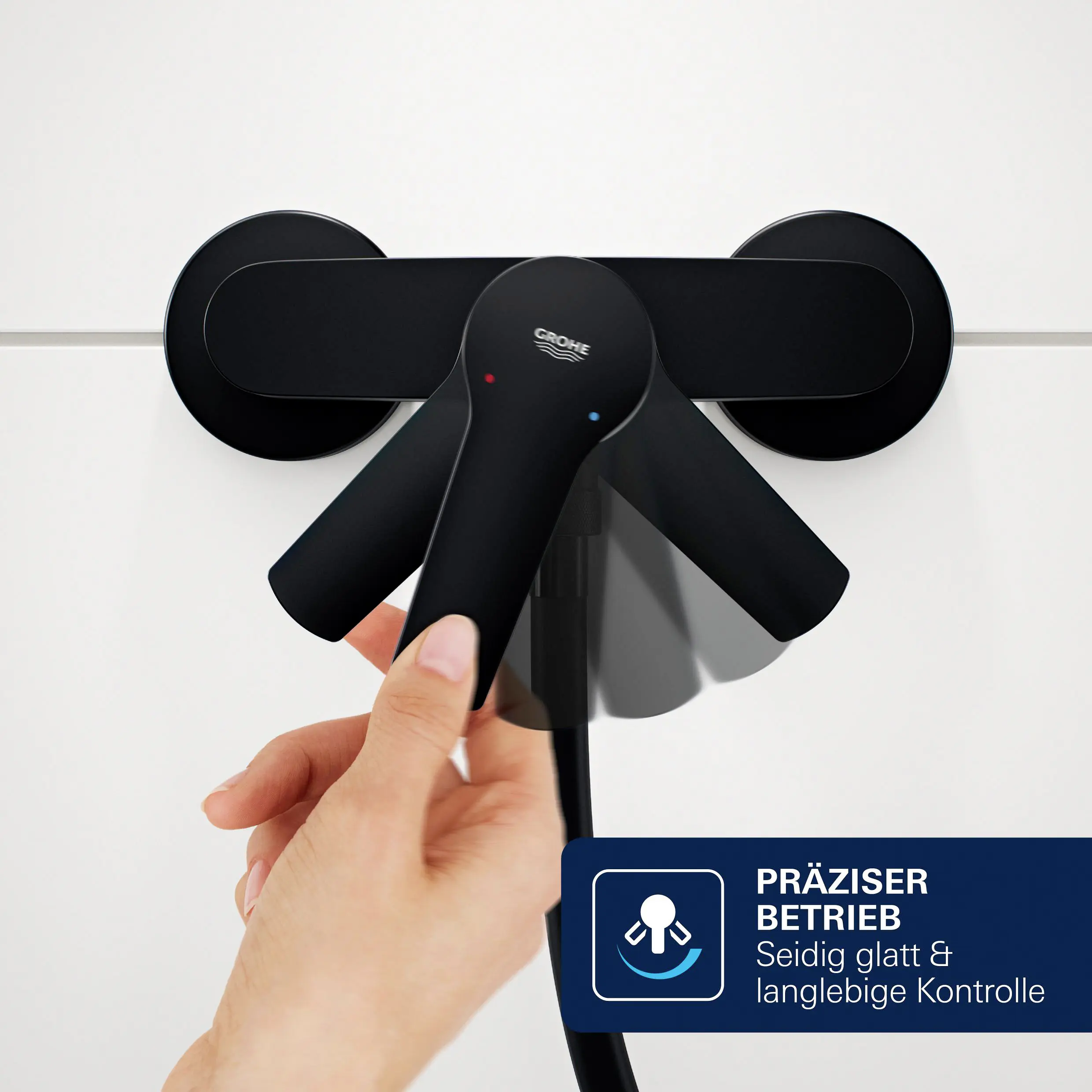 Grohe Badewannenarmatur Dice schwarz matt