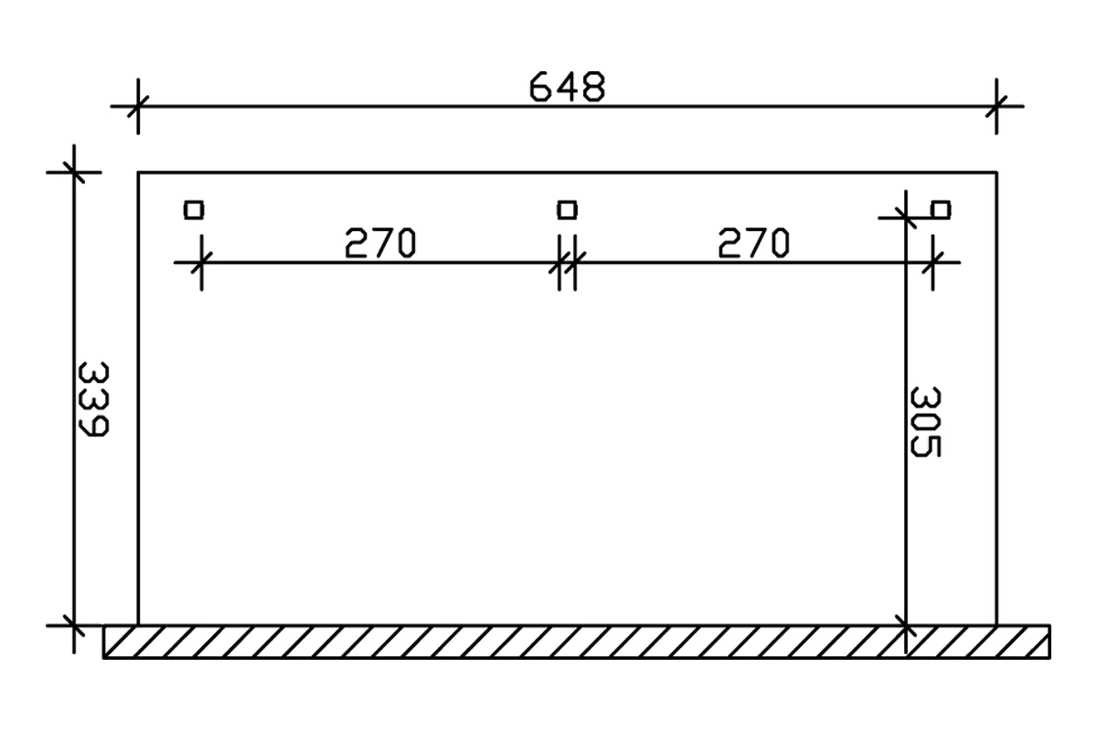 SKAN HOLZ Terrassenüberdachung Venezia 648 x 339 cm Leimholz
