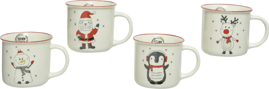 Kaemingk Porzellanbecher mit Wintermotiv