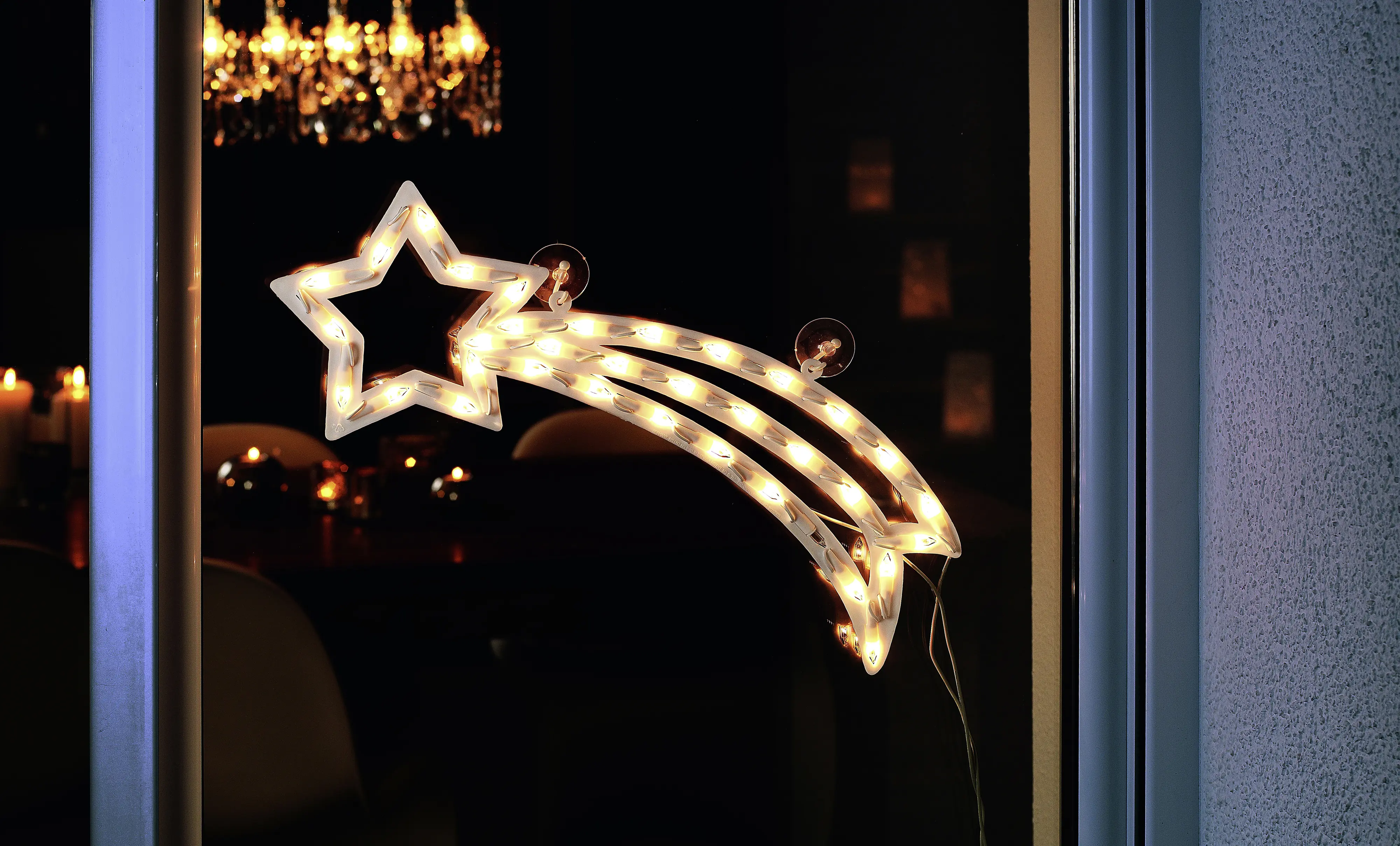 Konstsmide LED Fenstersilhouette Komet warmweiße Dioden Innen