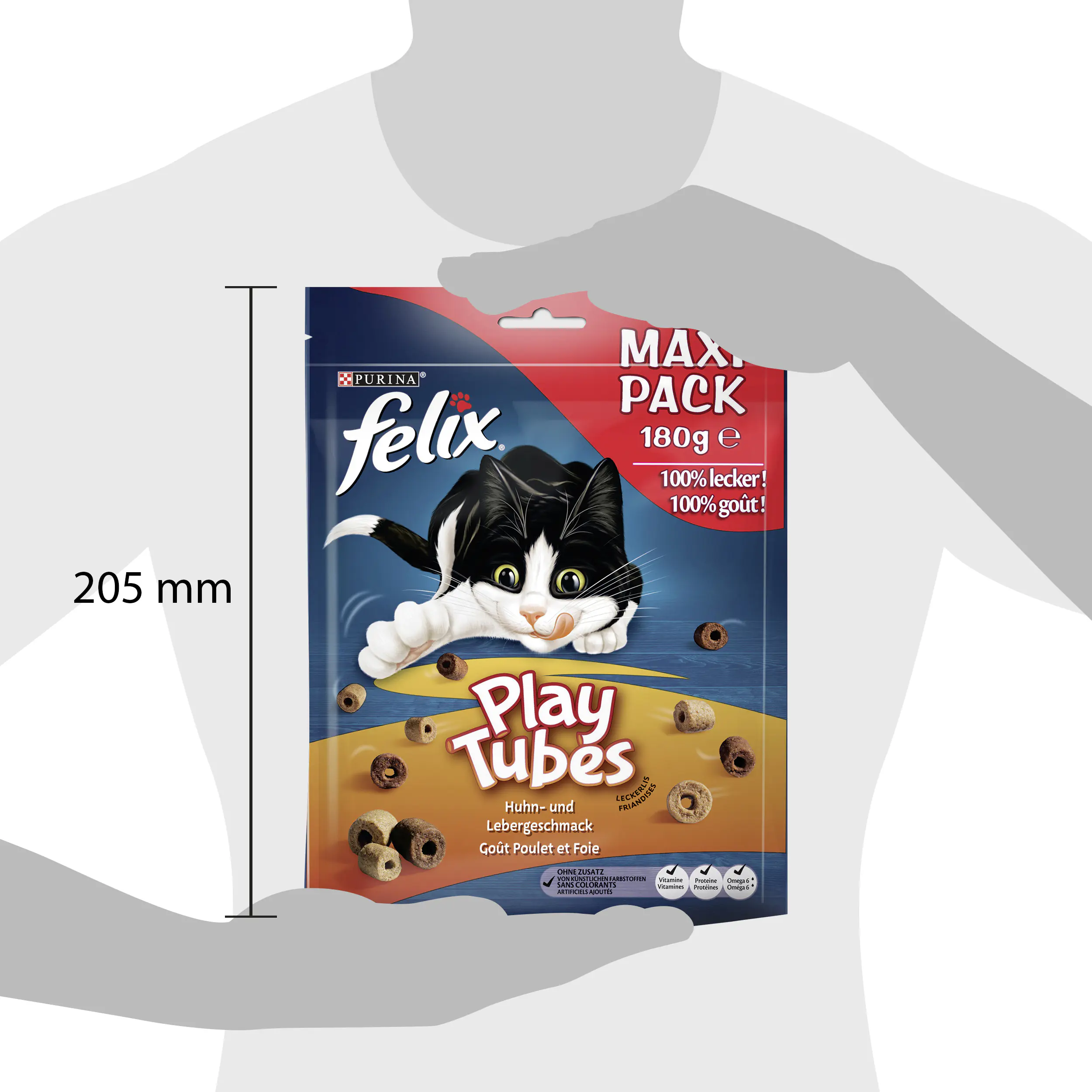 Felix Play Tubes Huhn Leber Katzensnacks 180g