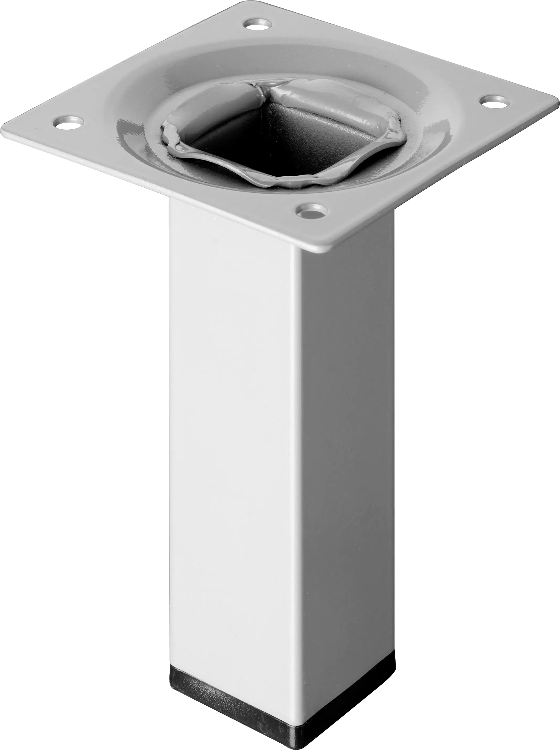 Hettich Tischbein 2,5 x 10 cm Aluminium-Optik - 1 Stück