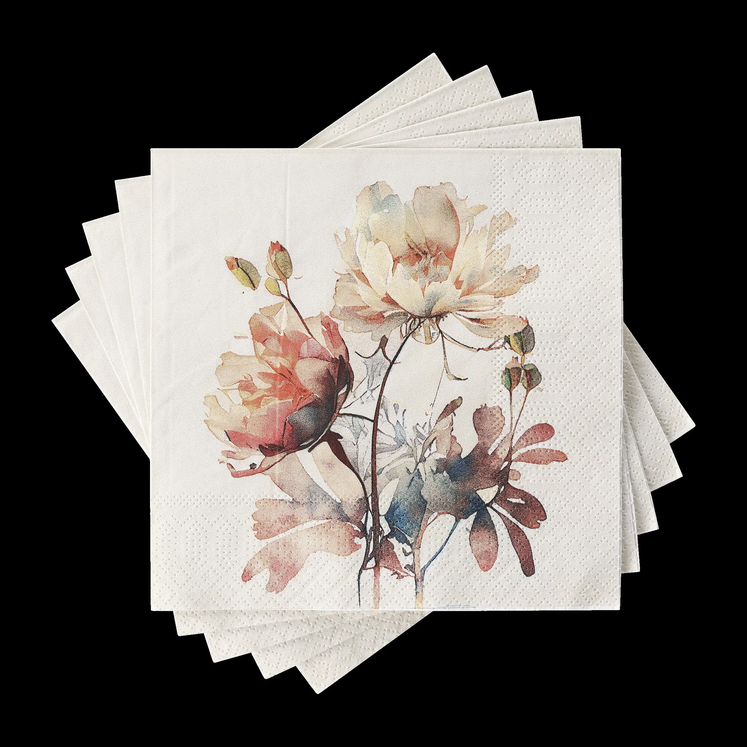 Eglo Servietten Motiv Blumen Mahuli bunt 17 x 17 cm - 20er Pack