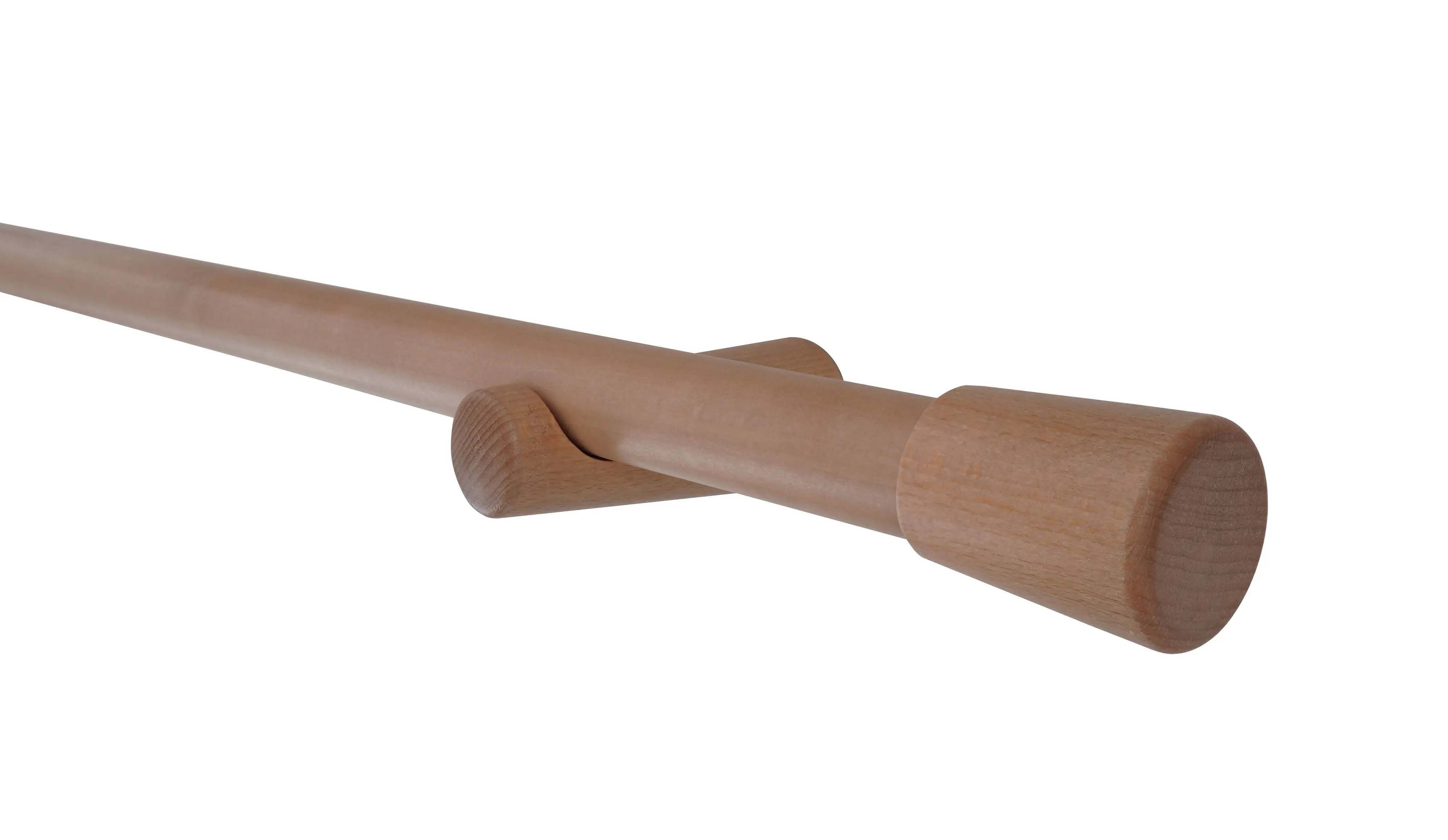 Gardinia Holz-Gardinenstangen-Set Koro 1-Lauf 160 cm buche-optik