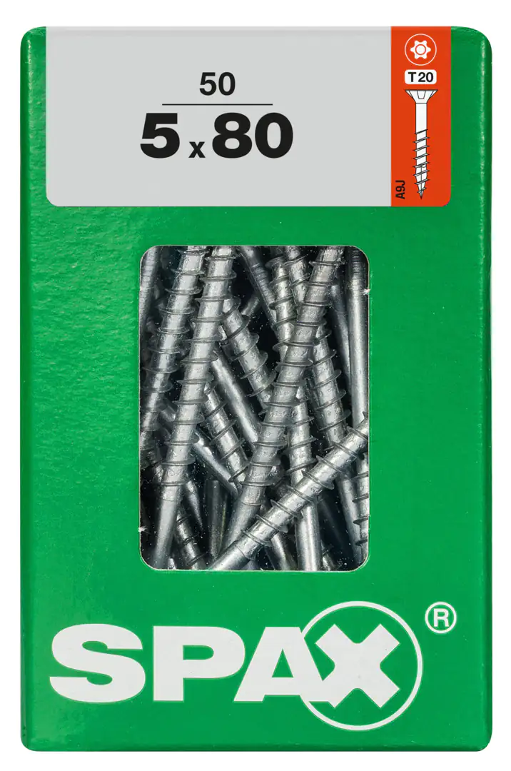 Spax Universalschrauben 5.0 x 80 mm TX 20 - 50 Stk.