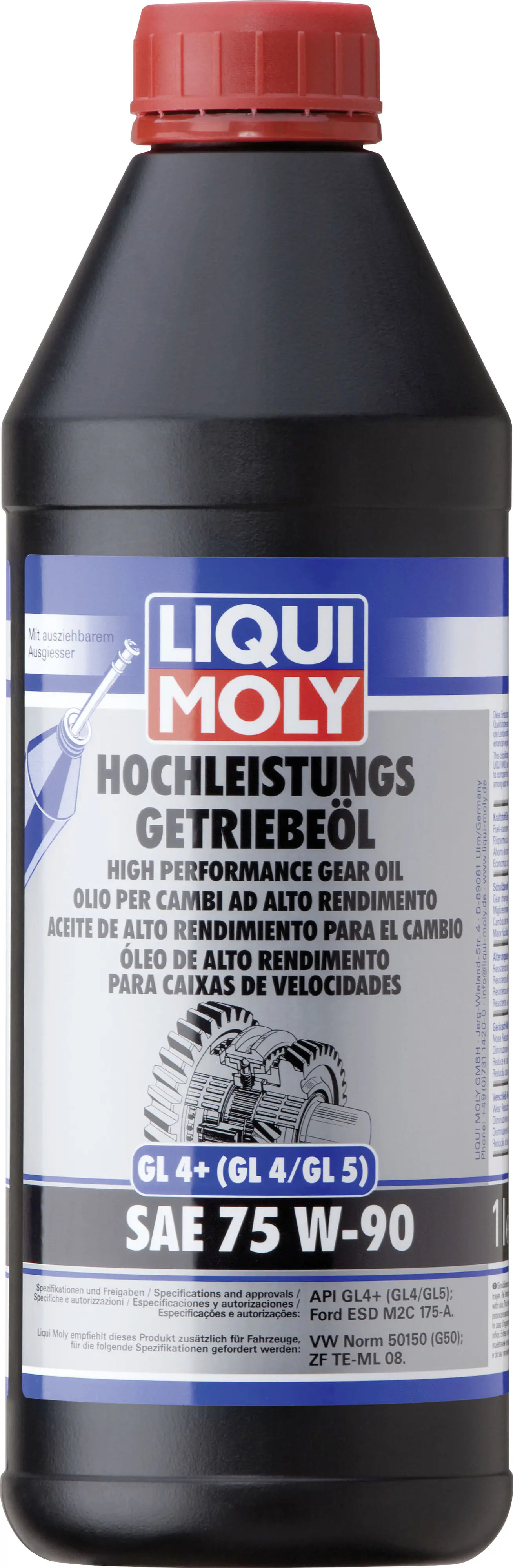 Liqui Moly Hochleistungs-Getriebeöl GL4+ (GL4/GL5) SAE 75W-90 1 L