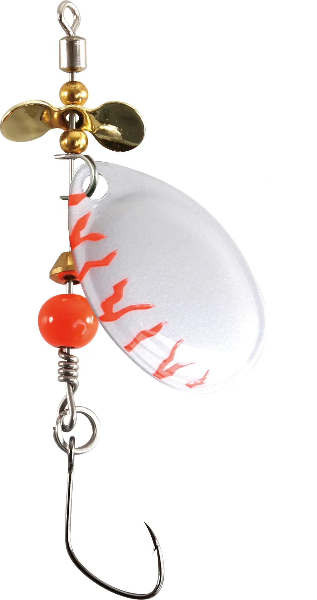 Paladin Angelköder Spinner Killer Pro 2,3 g weiß/orange/schwarz