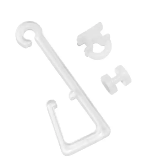 Gardinia Haken für Stoffösen incl. Rollen und Gleiter transparent