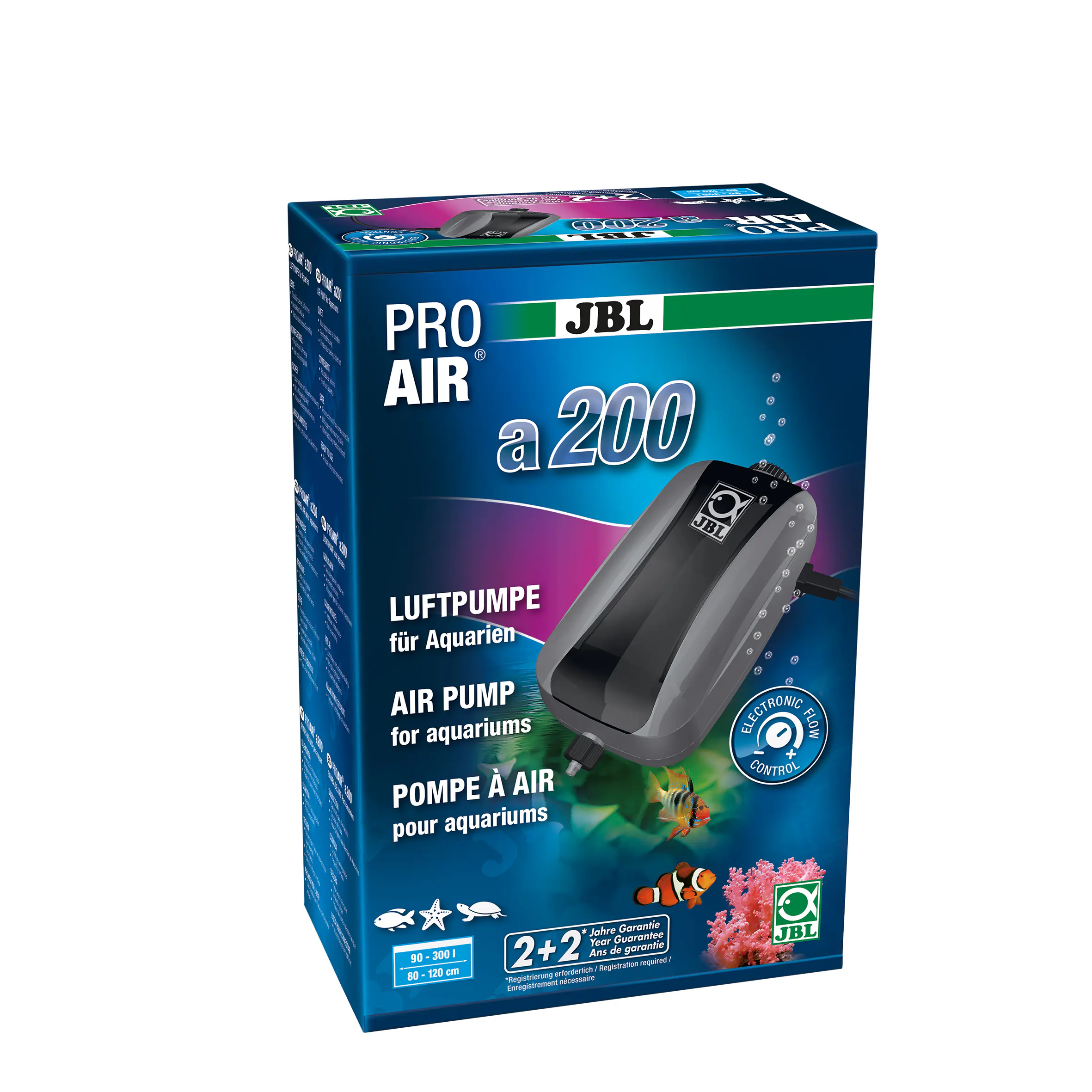 JBL Aquarium Luftpumpe Proair a200 - 200l/h