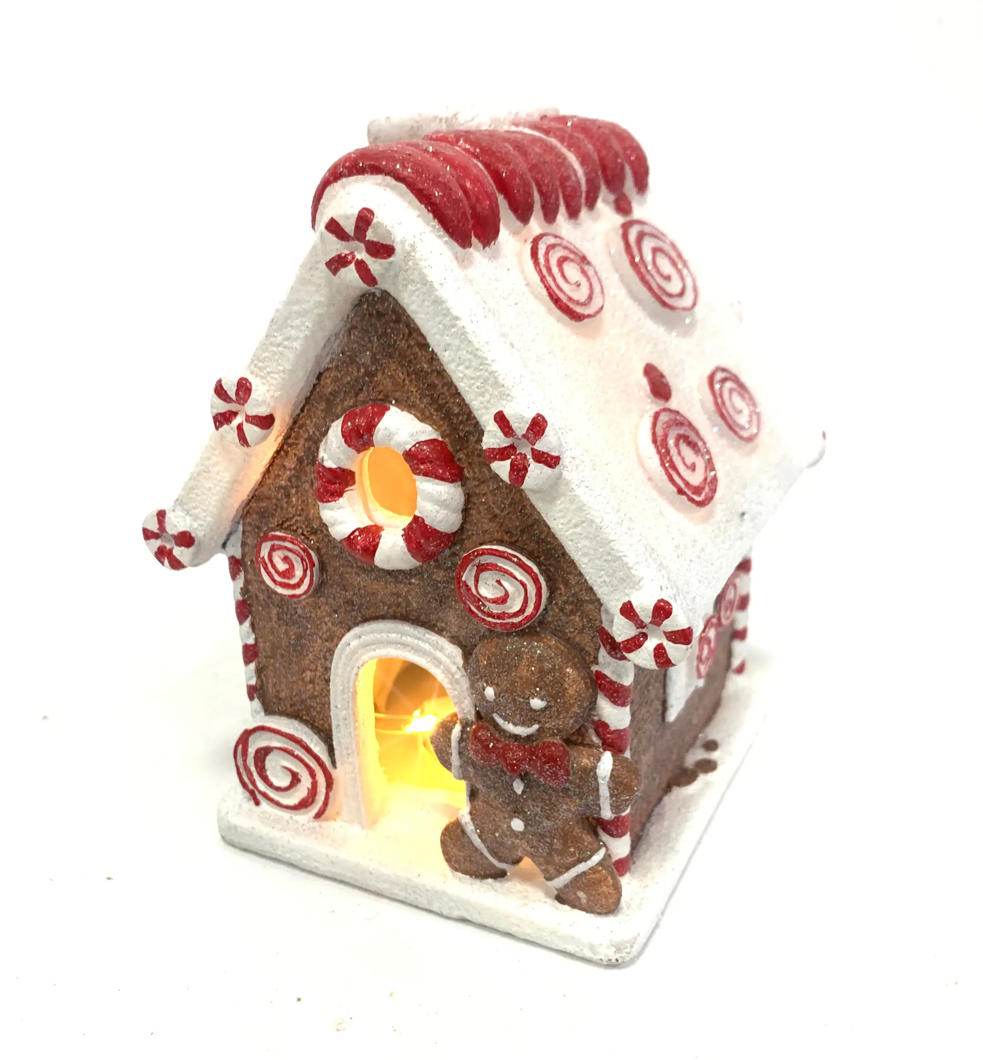Figur Lebkuchenhaus 14,5 x 11,5 x 11,5 cm braun Figur Lebkuchenhaus 14,5 x 11,5 x 11,5 cm braun