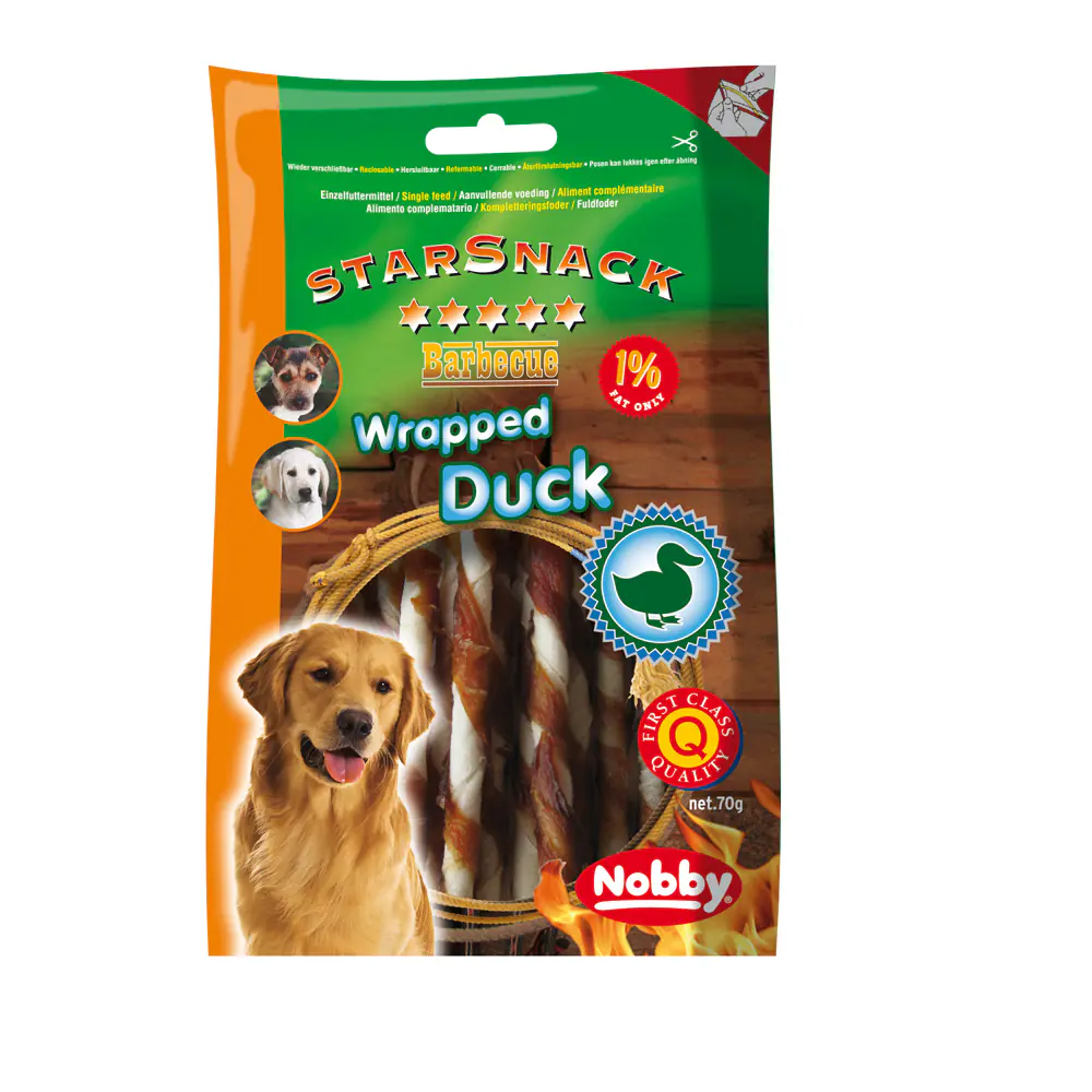 Nobby StarSnack Barbecue Wrapped Duck 70 g