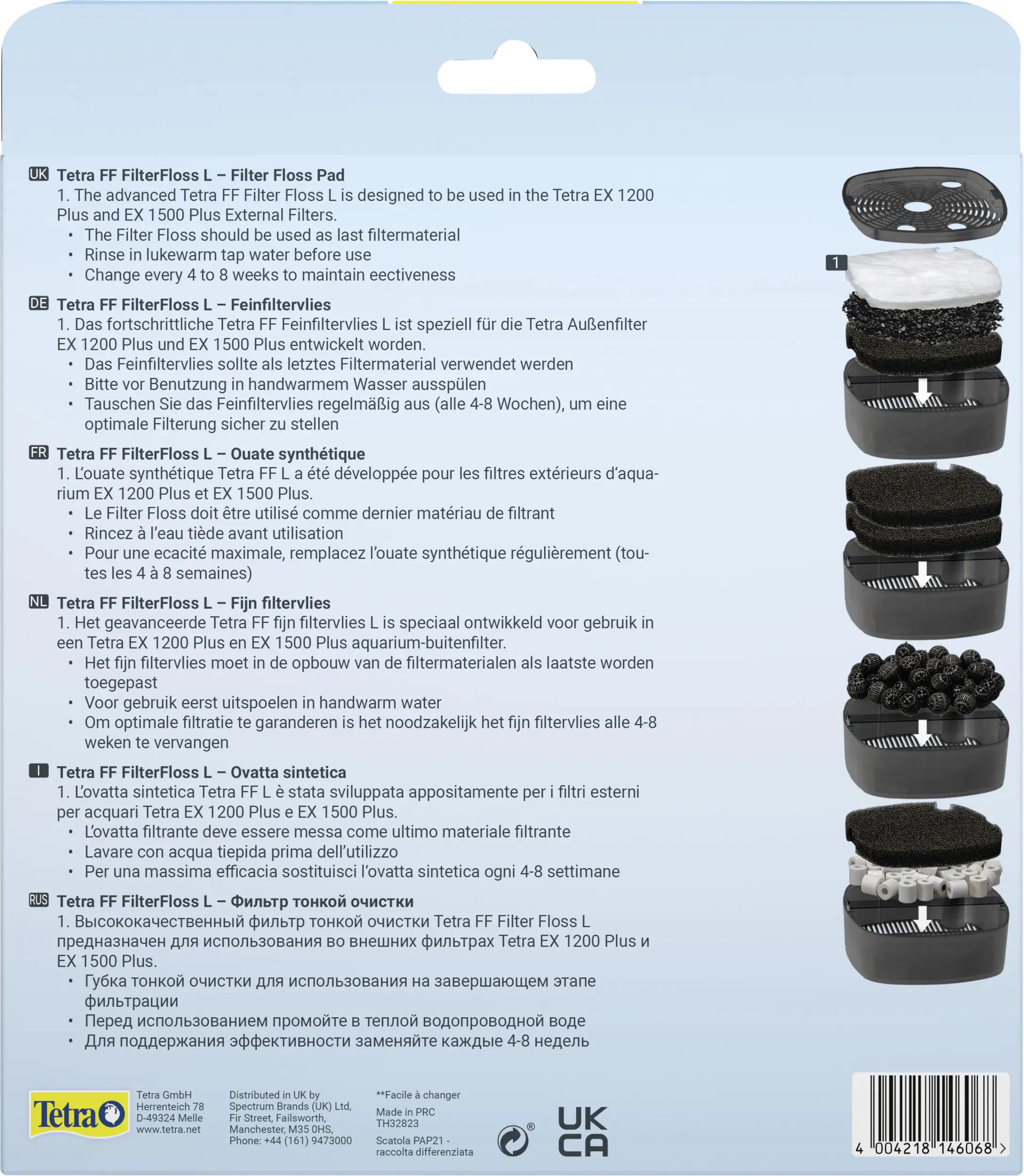 Tetra FF Feinfiltervlies EX 1200 L