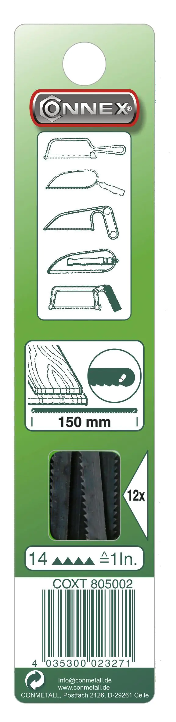 Sägeblatt 150 mm für Holz 12 Stück