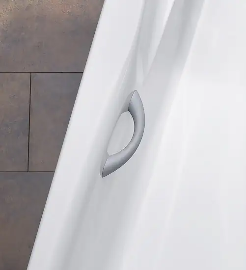 Ottofond Wannengriffe zu Badewanne Atlanta 1 Paar, silbermatt