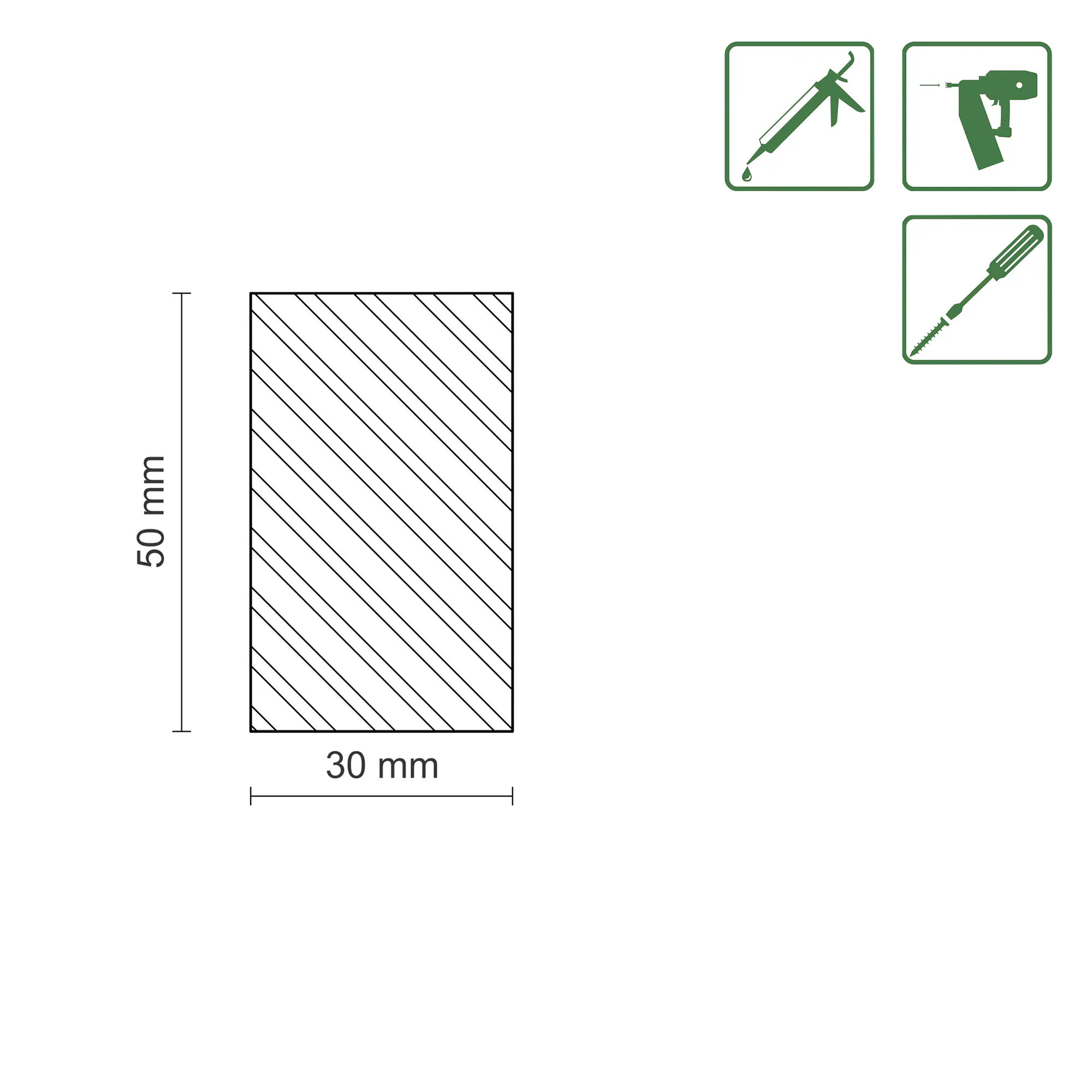 FN Neuhofer Flachleiste 200 cm 50 x 30 mm Fichte/Kiefer
