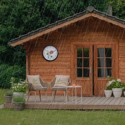 Nextime Außenwanduhr Knautia Ø 30 cm