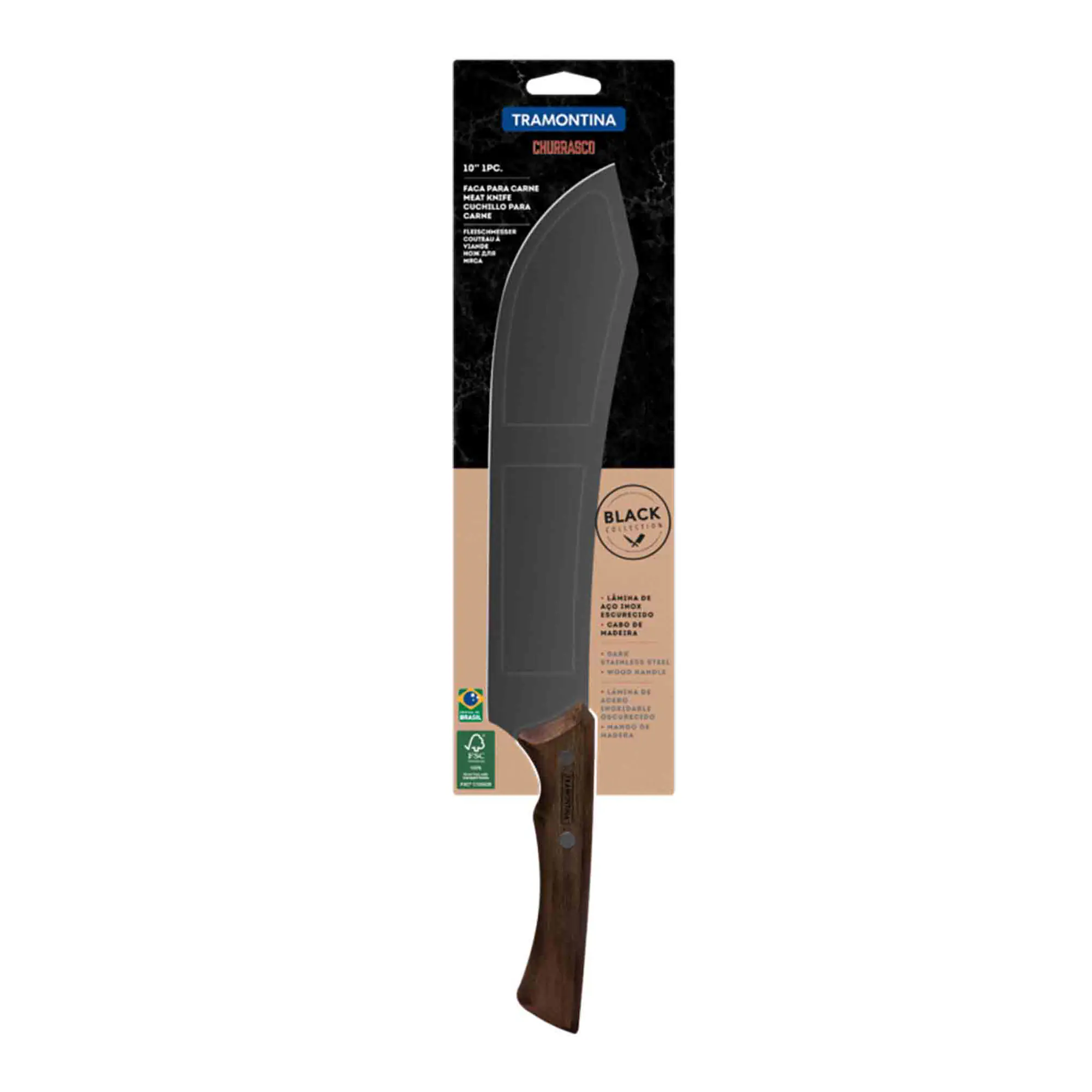 Tramontina Churrasco Fleischmesser 39 cm schwarz Tramontina Churrasco Fleischmesser 39 cm schwarz