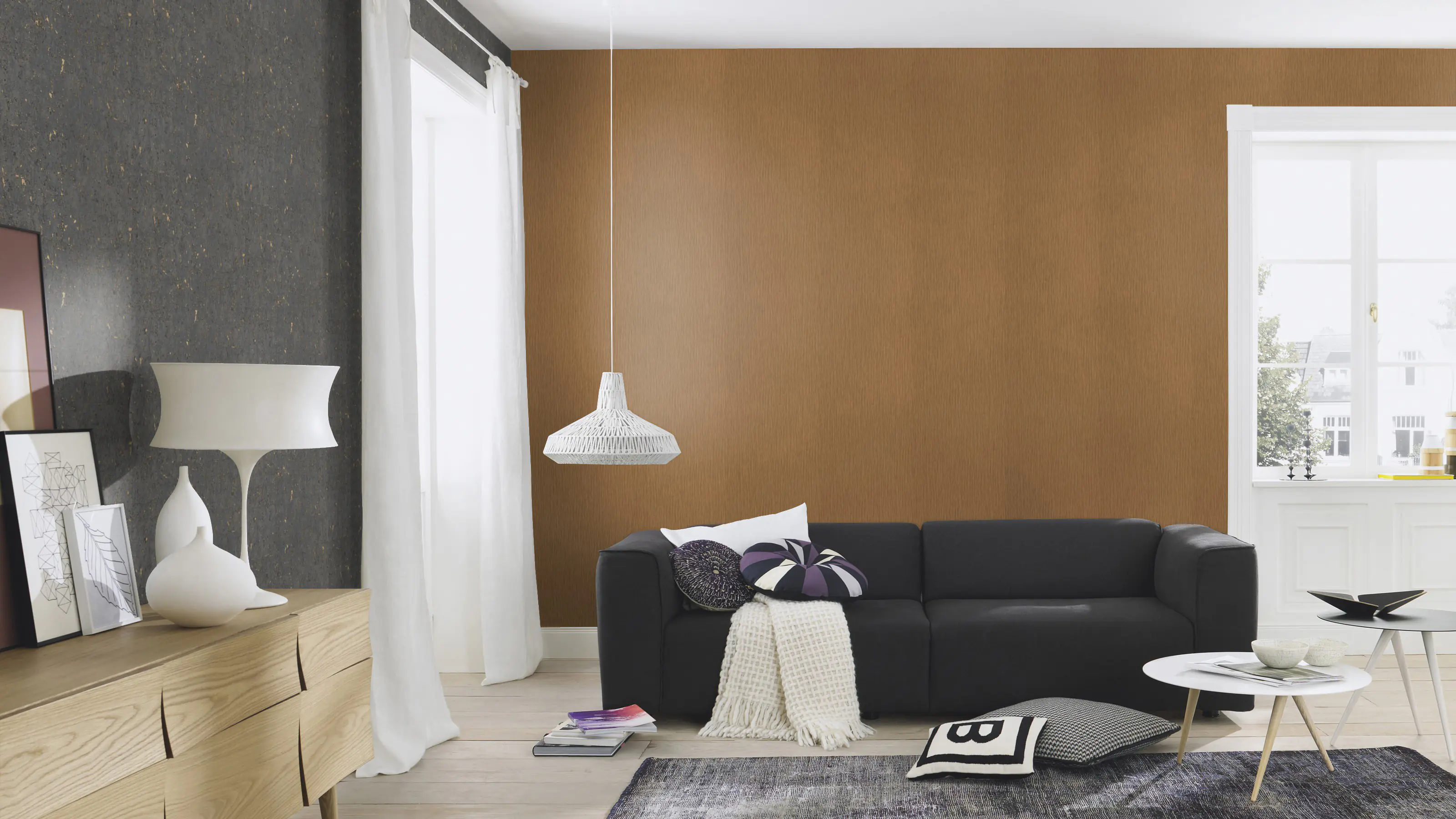 Rasch Vliestapete 538359 Schwarz-Offblack Muster & Motive 10,05 m x 0,53 m