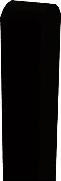 Plus Leimholzpfosten 208 cm 90 x 90 mm schwarz Kopf gerundet