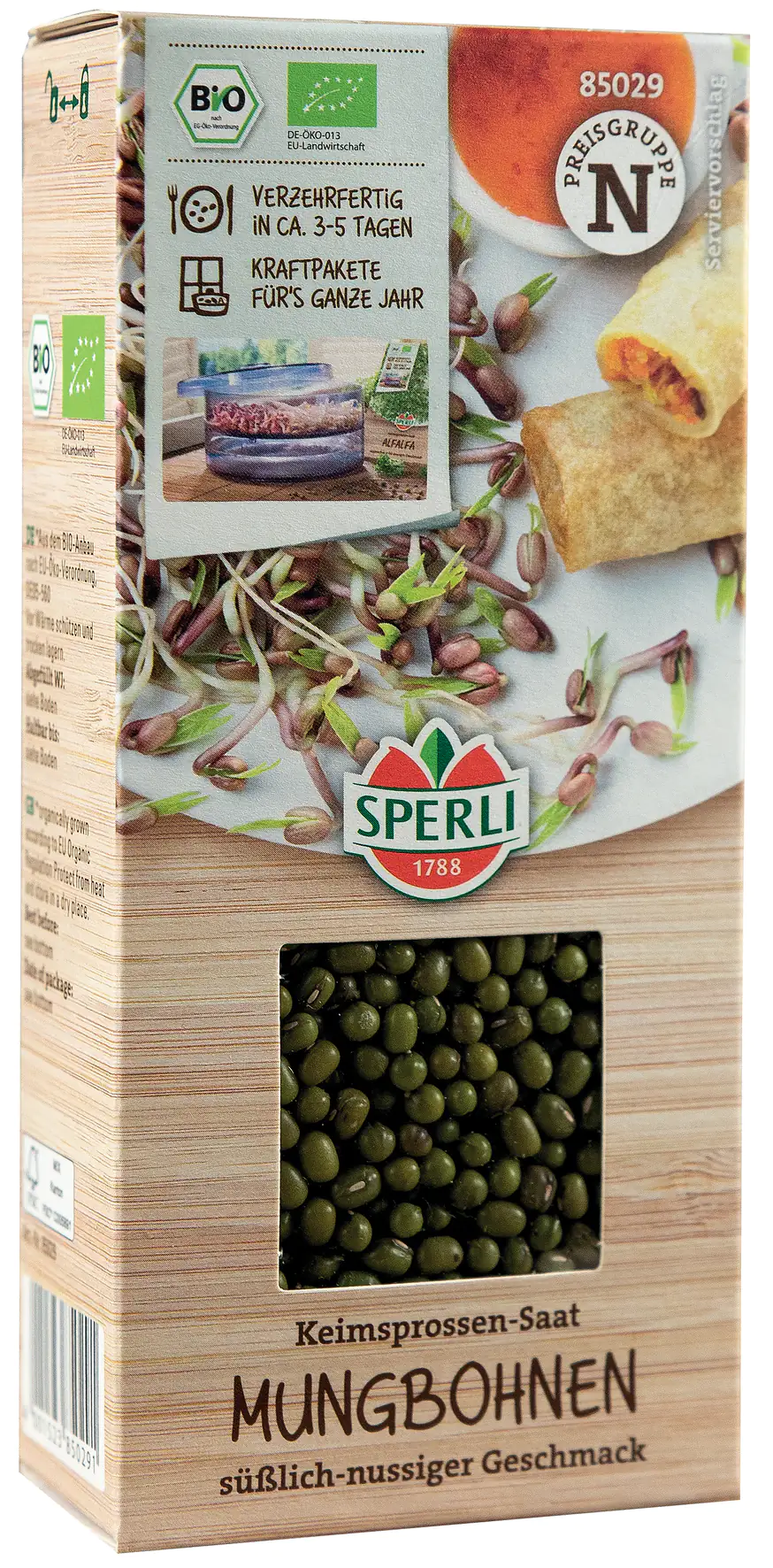 Sperli BIO Keimsprossen-Saat Mungbohnen