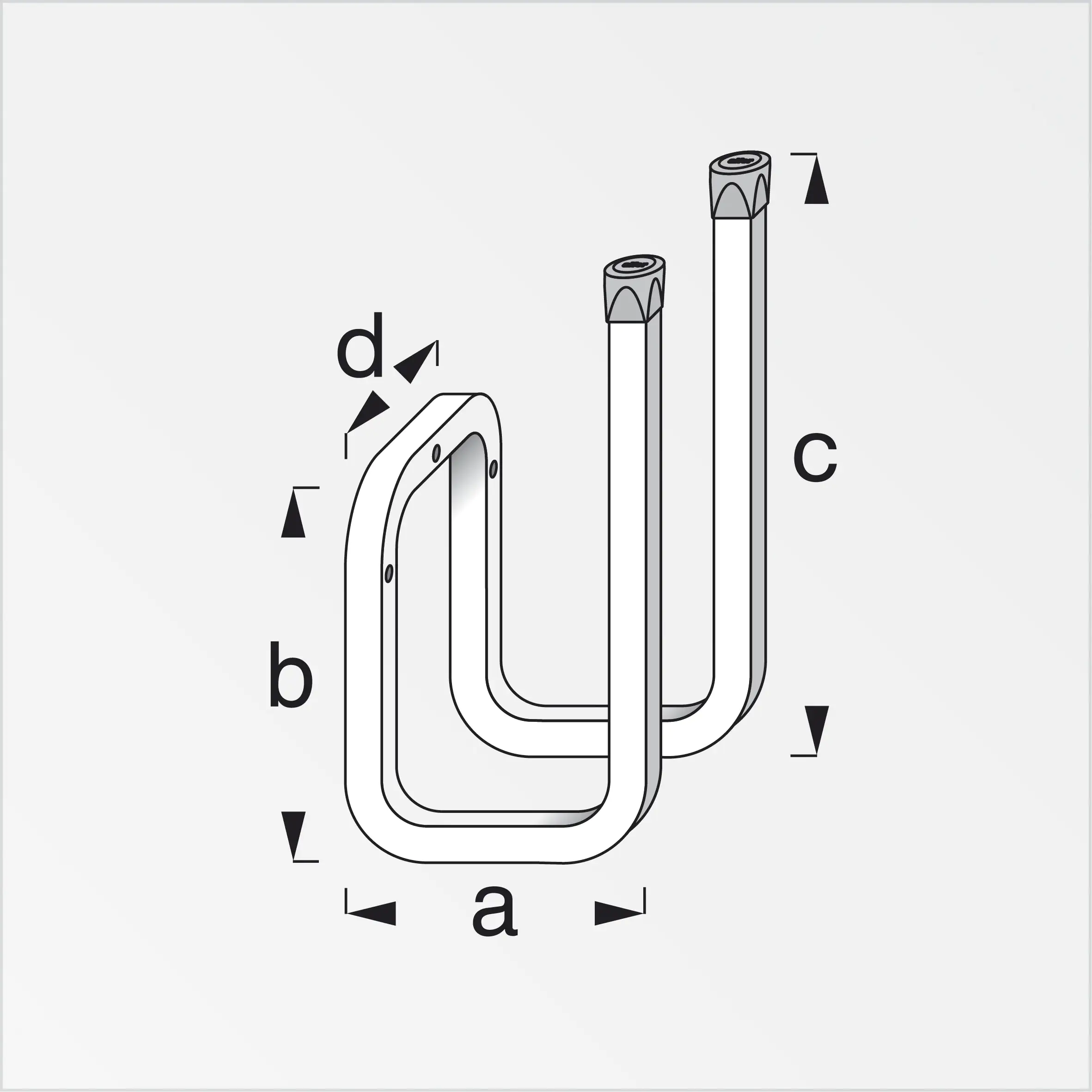 alfer Stiefelhalter 98 mm 98 x 120 x 200 mm Maß D: 98.0 mm verzinkt rot