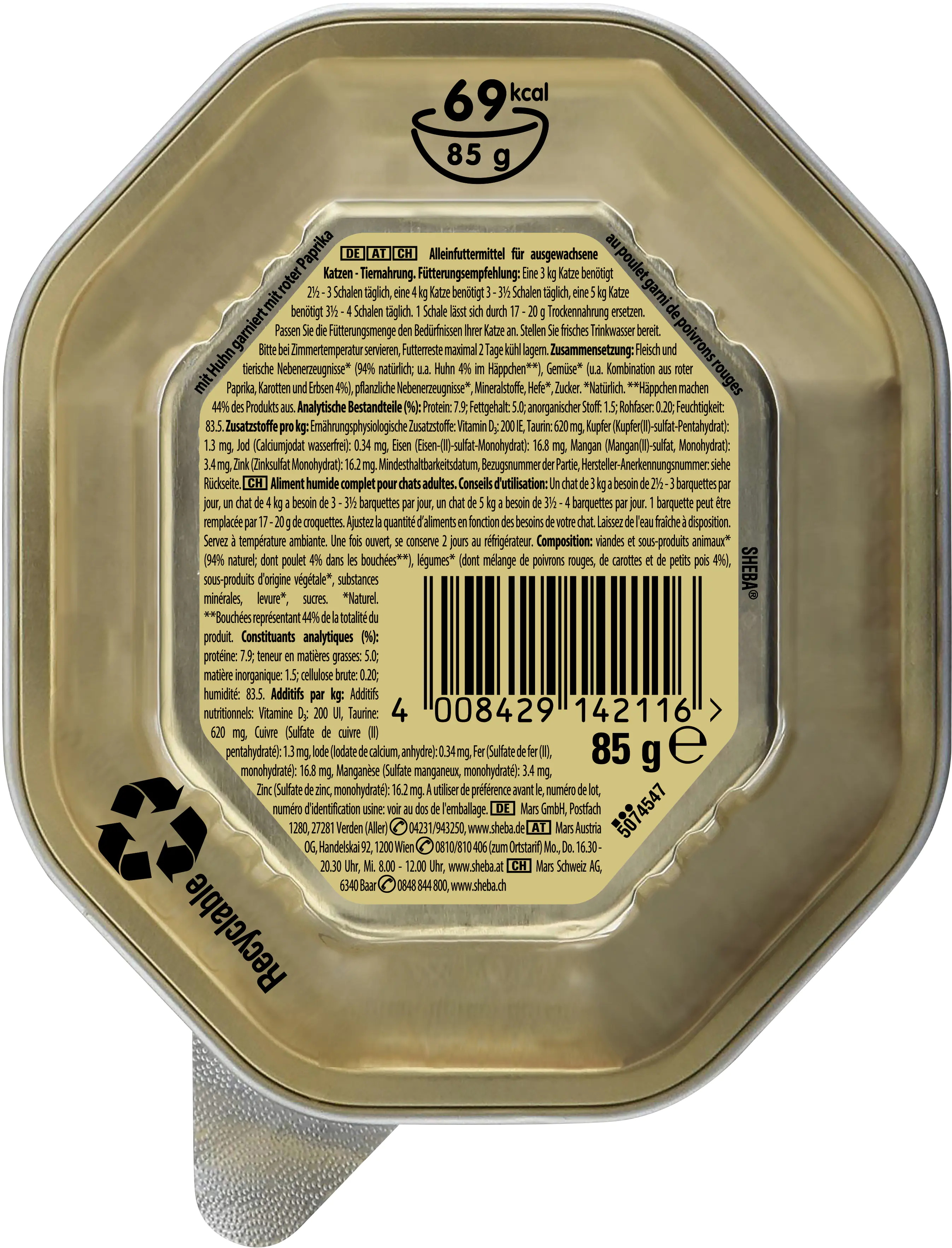Sheba Nature's Collection in Sauce mit Huhn Katzenfutter 85 g Sheba Nature's Collection in Sauce mit Huhn Katzenfutter 85 g