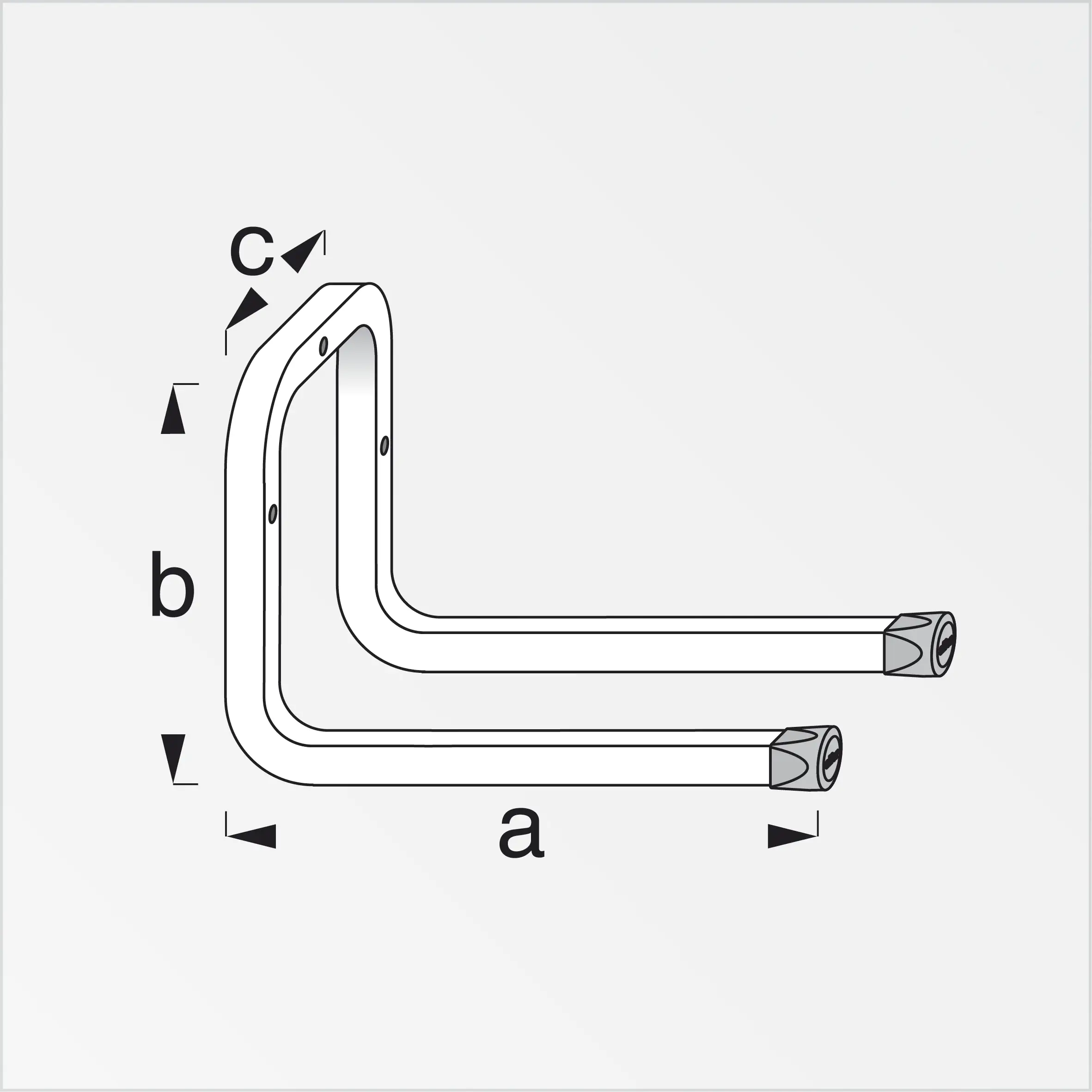 alfer Doppelhaken 200 mm 200 x 80 x 98 mm Stahl verzinkt Kappe rot
