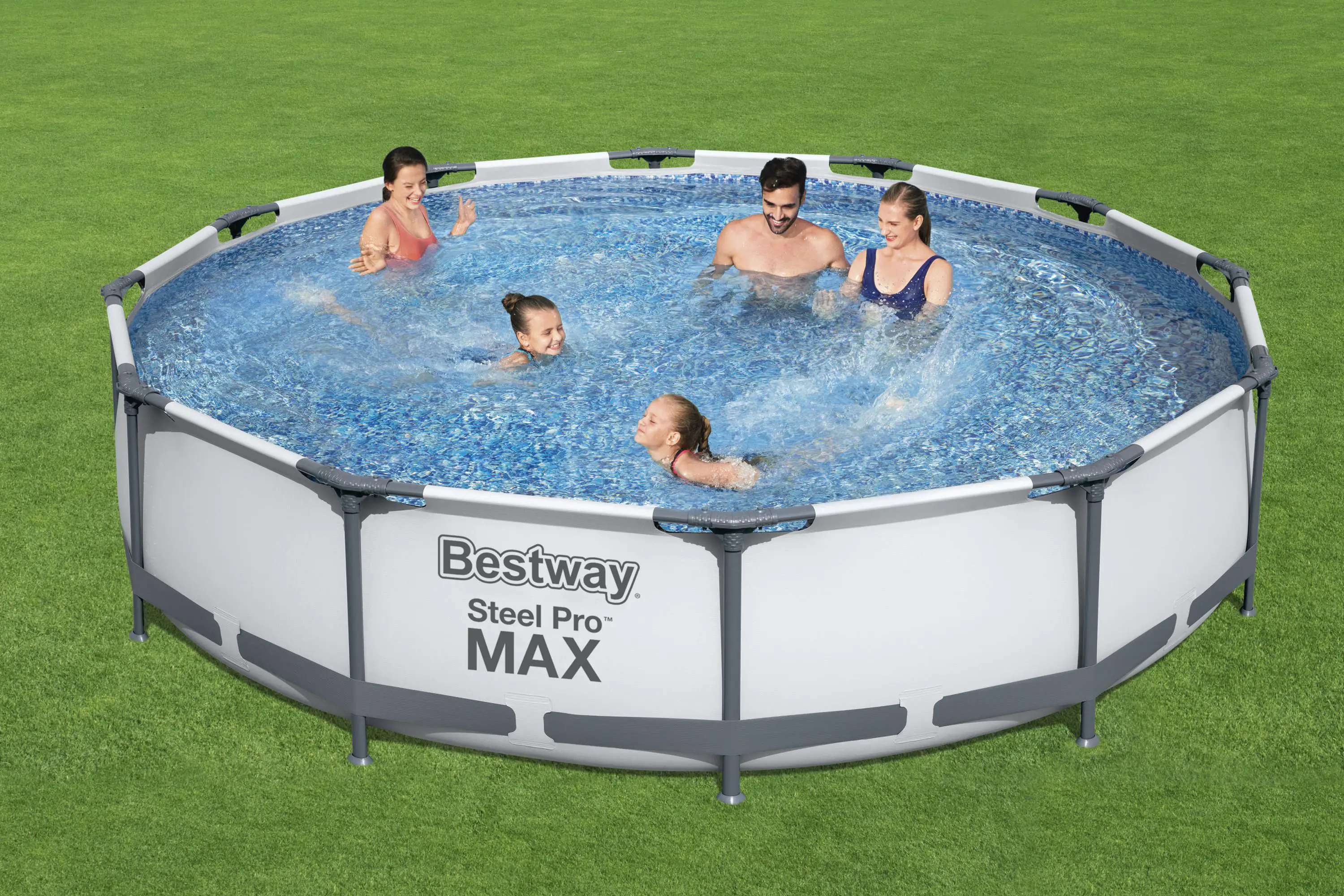 6942138981896_2 Bestway Steel Pro Max Frame Pool-Set Ø 366 x 76 cm, inkl. Filterpumpe