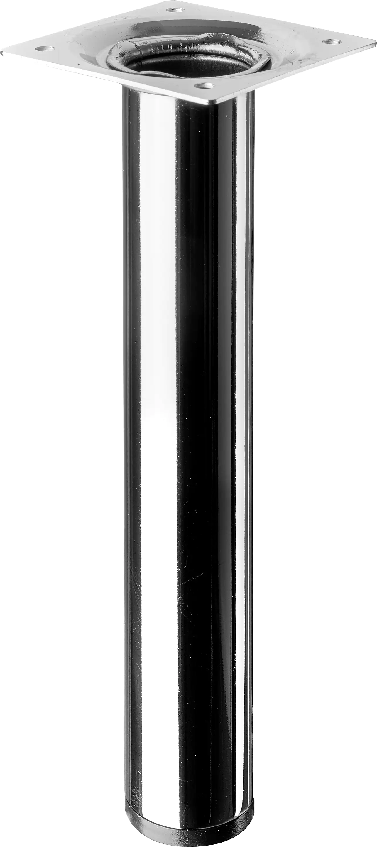 Hettich Tischbein 3,0 x 20 cm Stahl  verchromt - 1 Stück